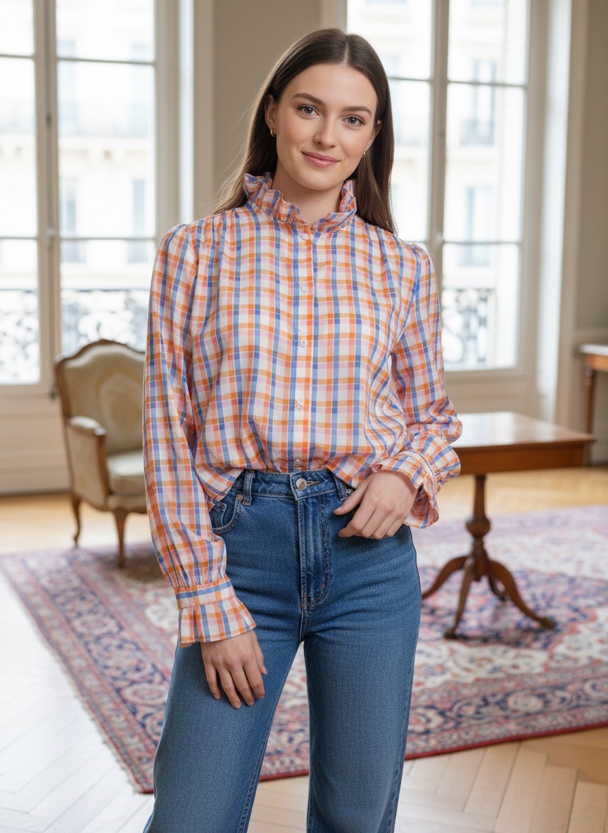 Grossiste Charlior - Blouse carreaux