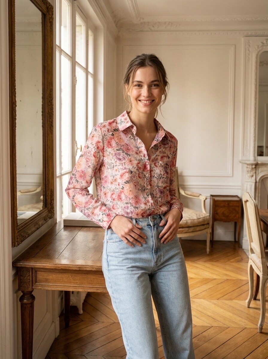 Grossiste Charlior - Chemise à fleurs