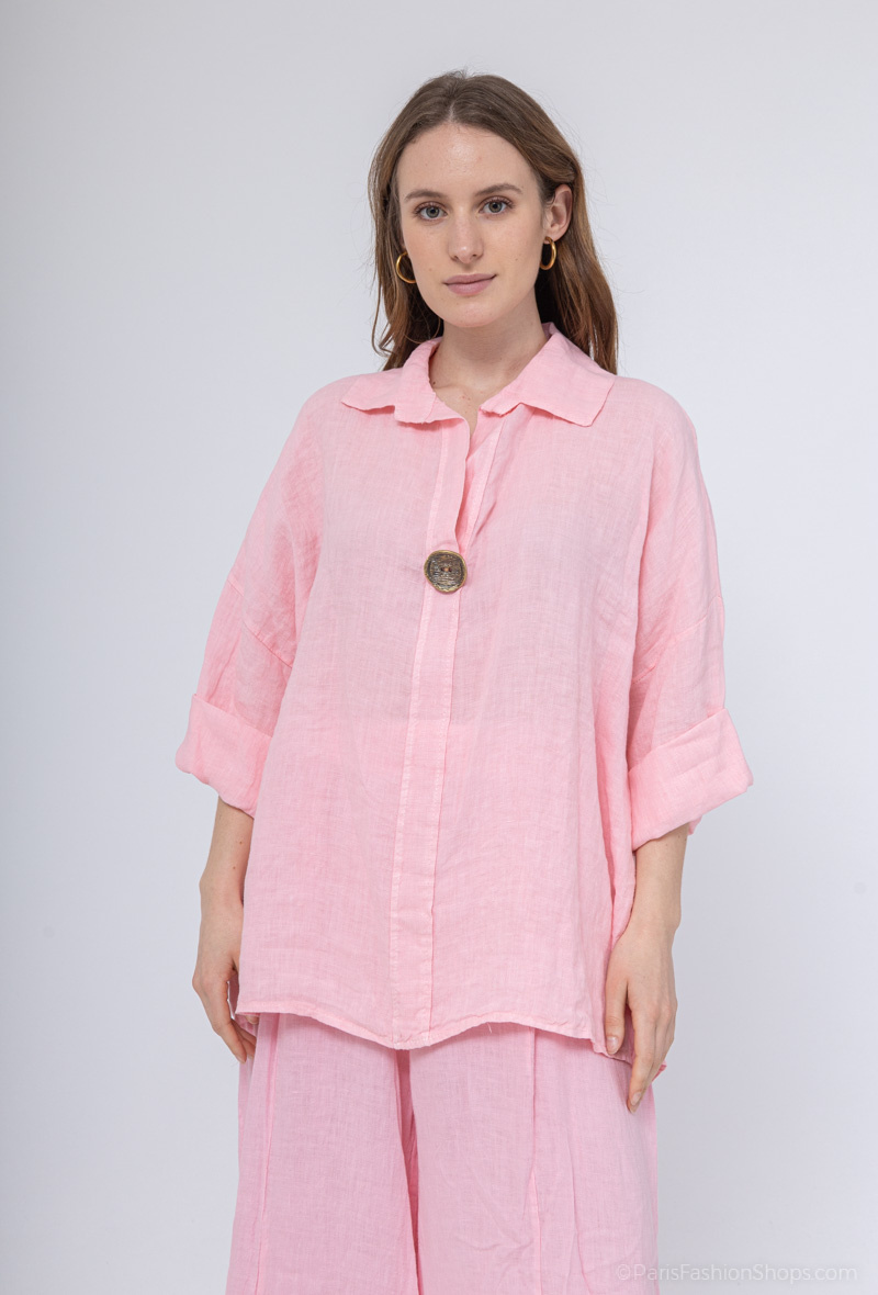 Wholesaler Charmante - Linen blouse (made in Italy)