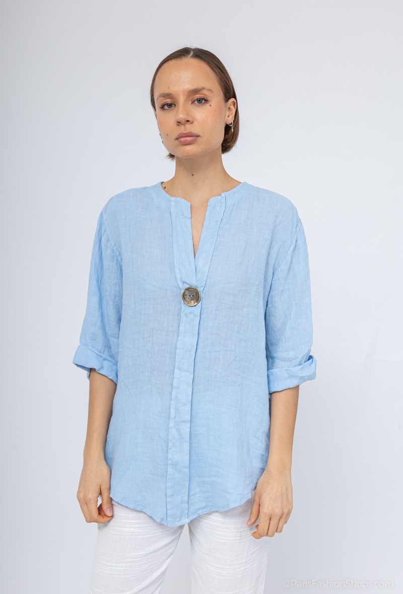 Wholesaler Charmante - Linen blouse (made in Italy)