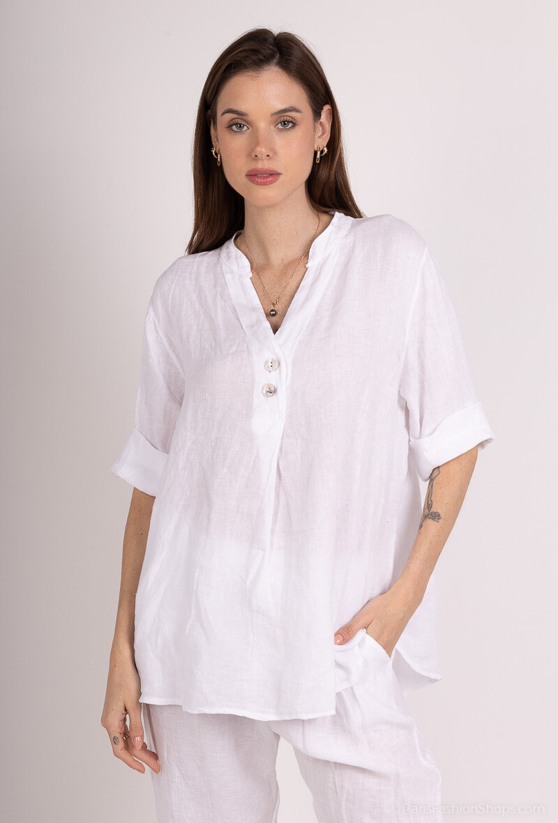 Wholesaler Charmante - Linen blouse (made in Italy)