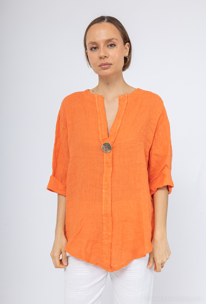 Wholesaler Charmante - Linen blouse (made in Italy)