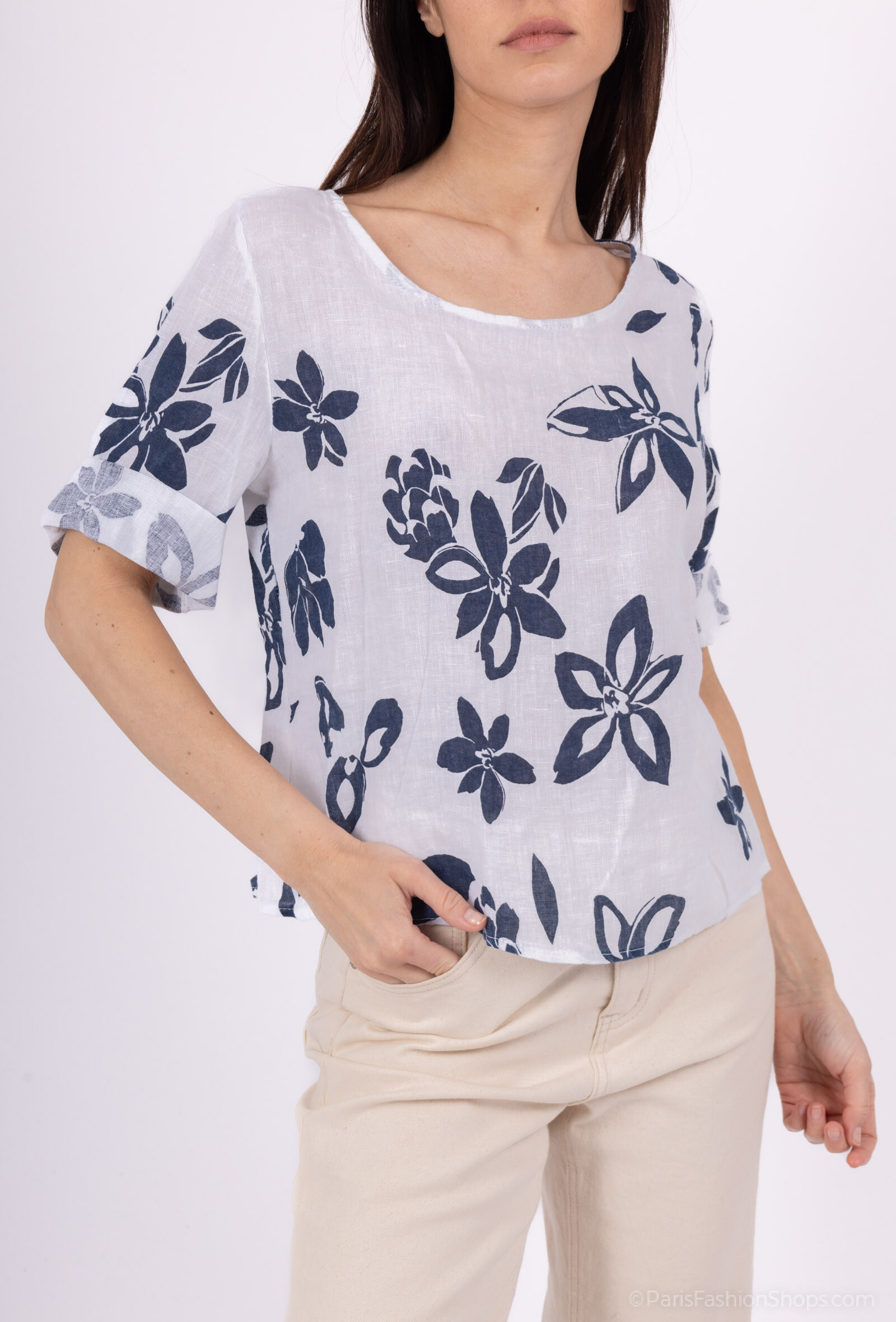 Wholesaler Charmante - Linen blouse (made in Italy)