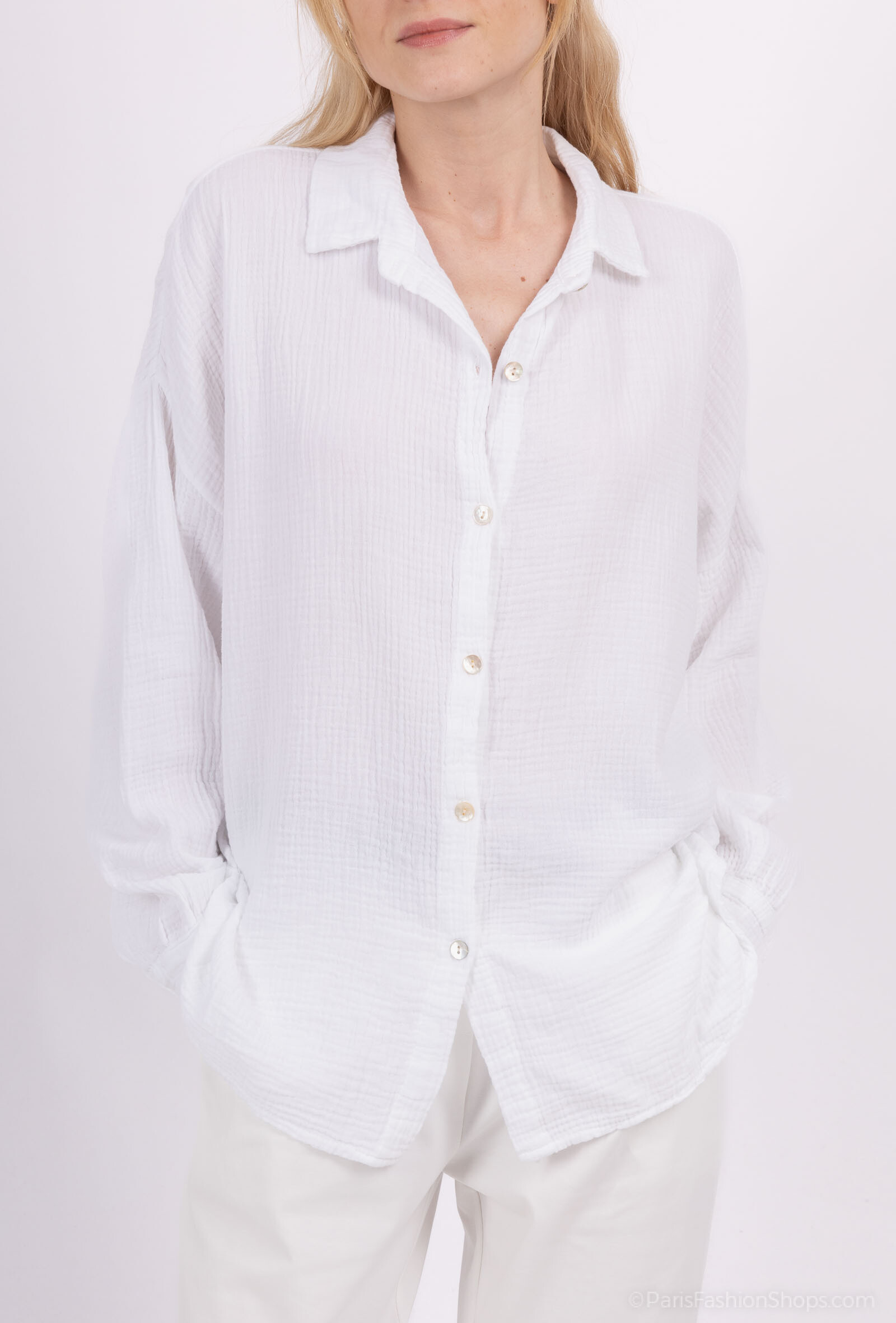 Wholesaler Charmante - Cotton gauze shirt (made in Italy)
