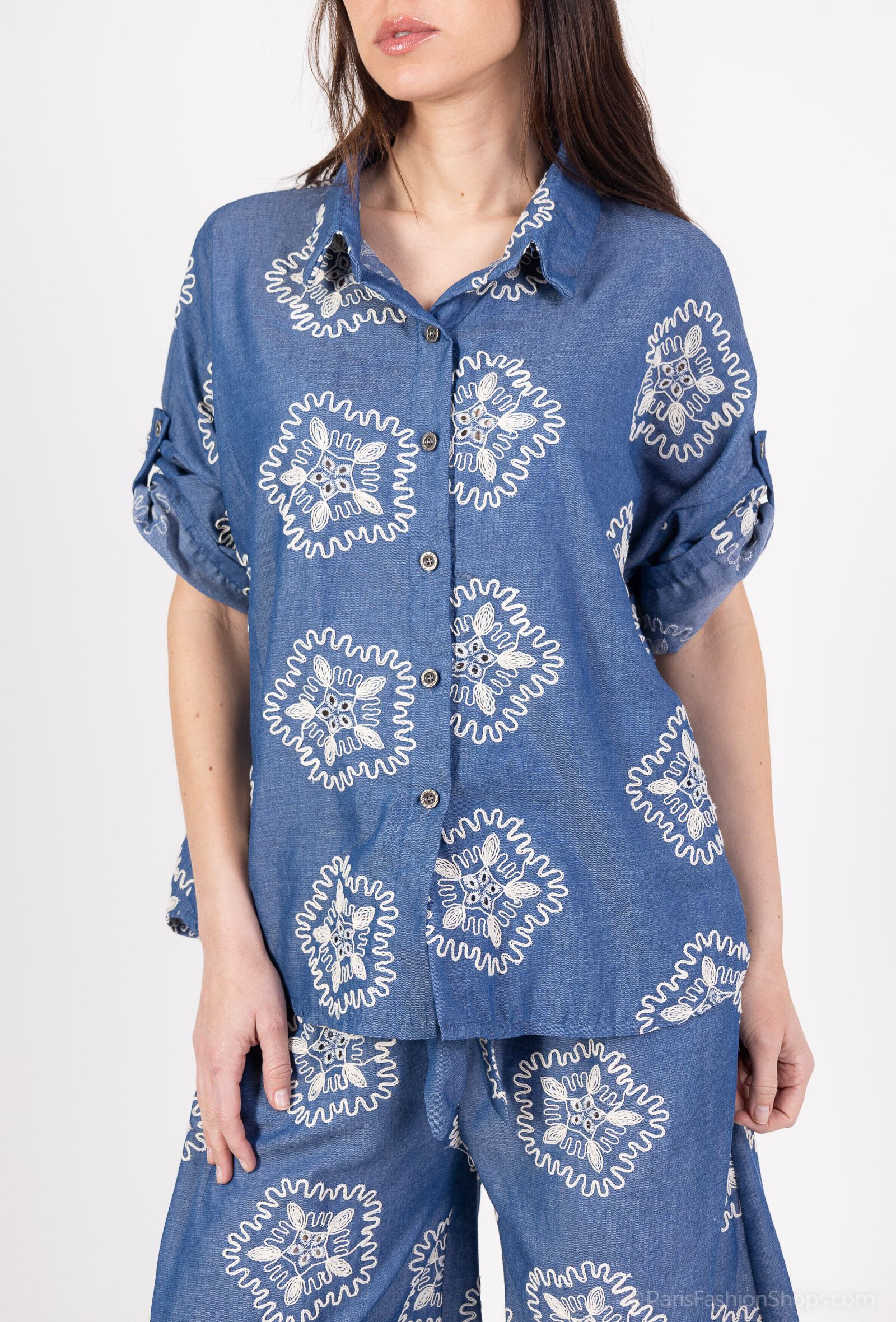 Wholesaler Charmante - Embroidery shirt (made in Italy)