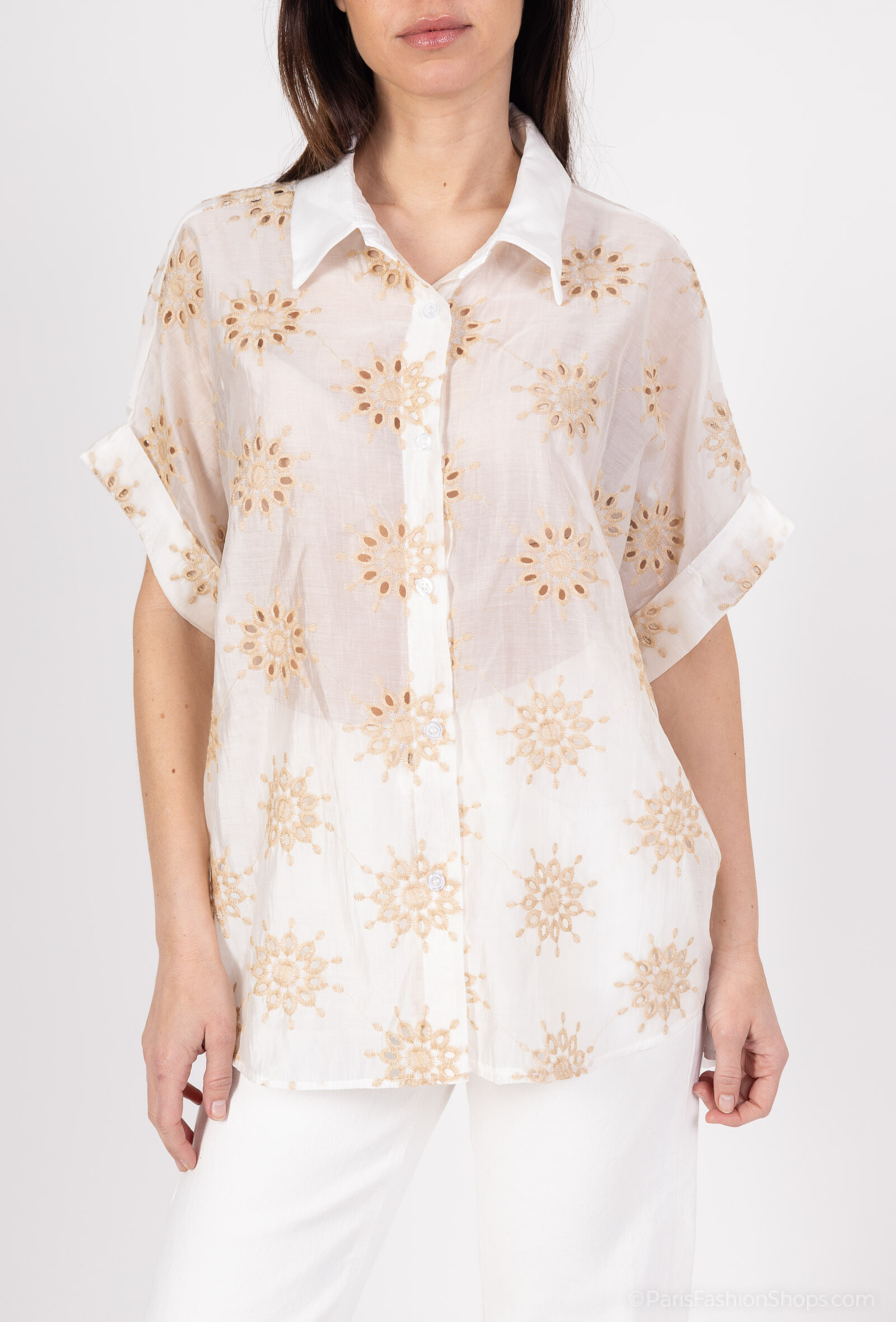 Wholesaler Charmante - Tencel embroidery shirt (made in Italy)