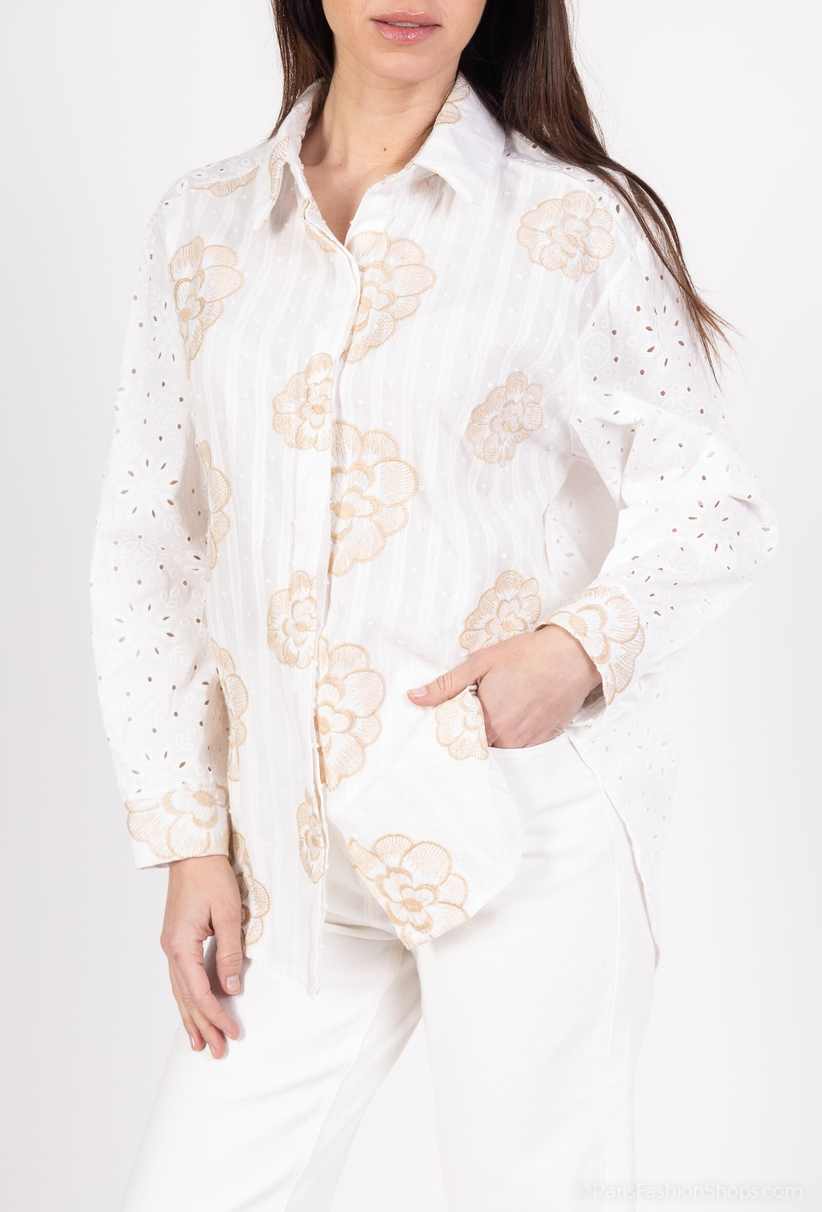 Wholesaler Charmante - Embroidery shirt (made in Italy)