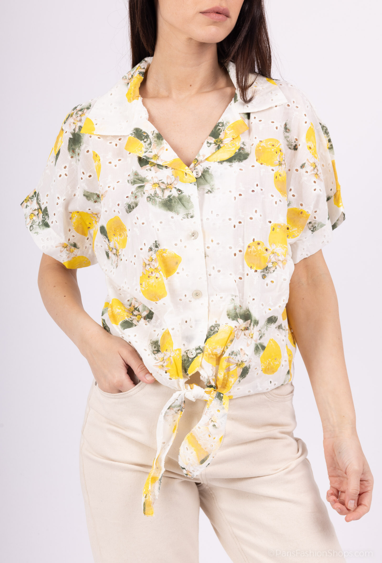 Wholesaler Charmante - Cotton embroidery shirt (Made in Italy)