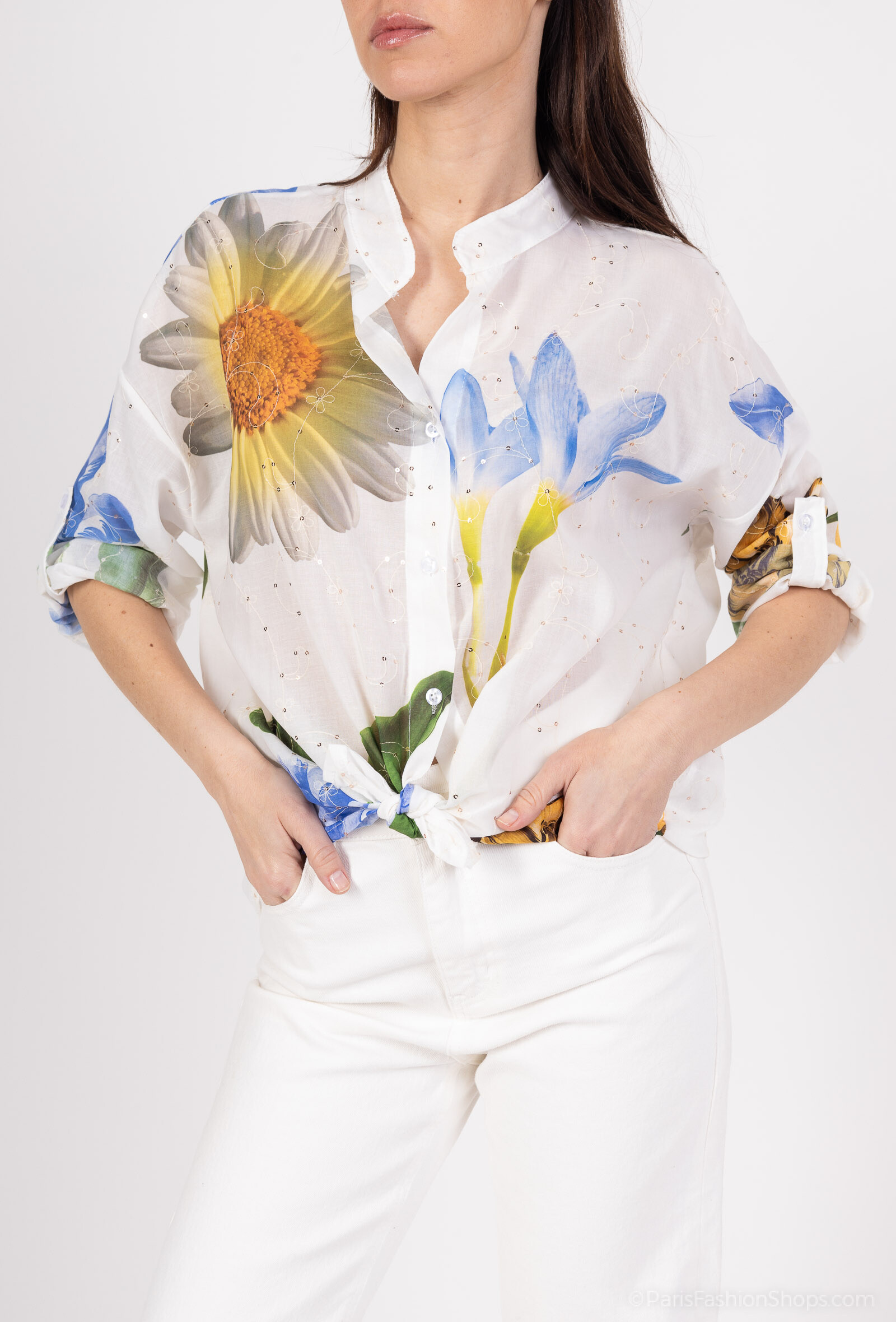 Wholesaler Charmante - Cotton embroidery shirt (Made in Italy)