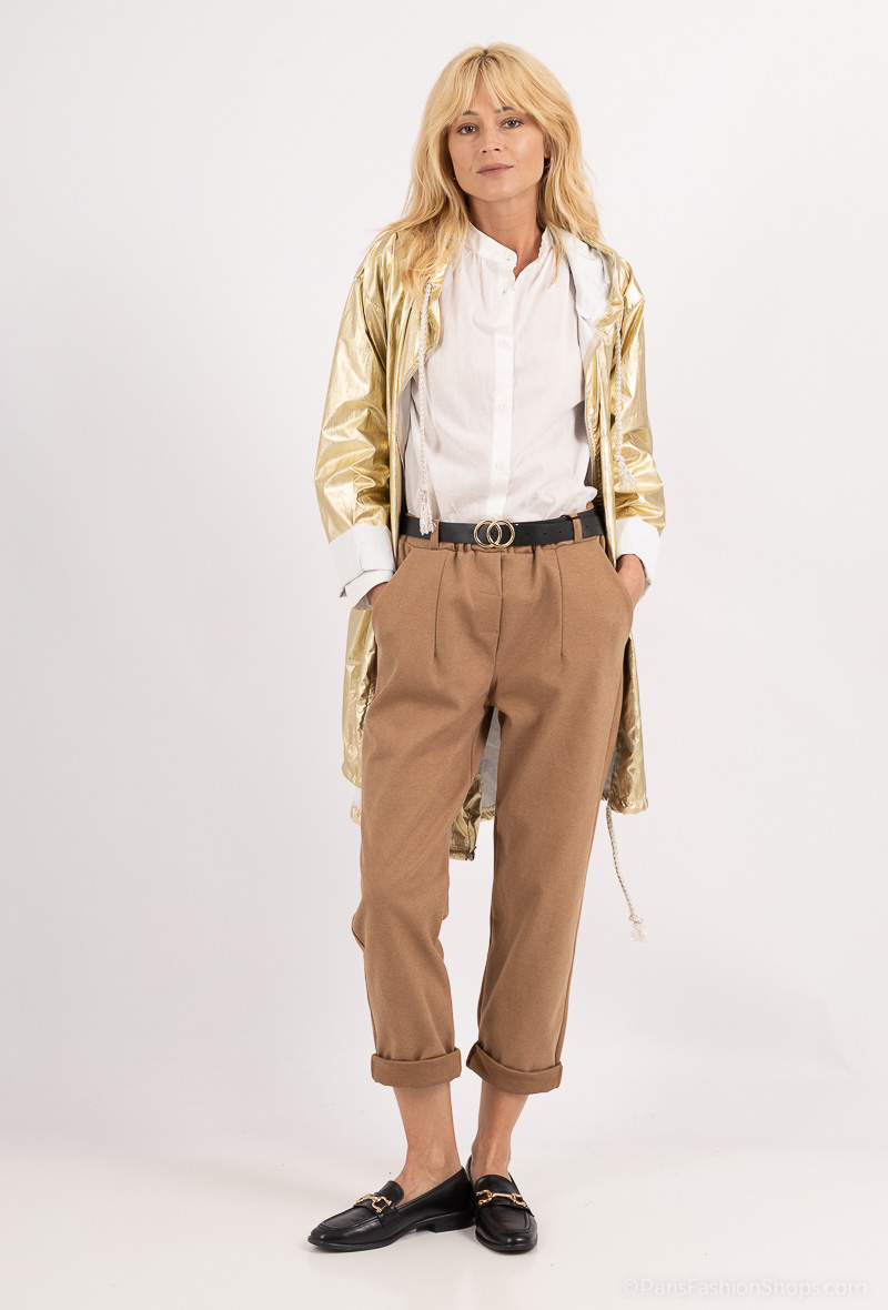 Wholesaler Charmante - Vest with hood in viscose (made in Italy)