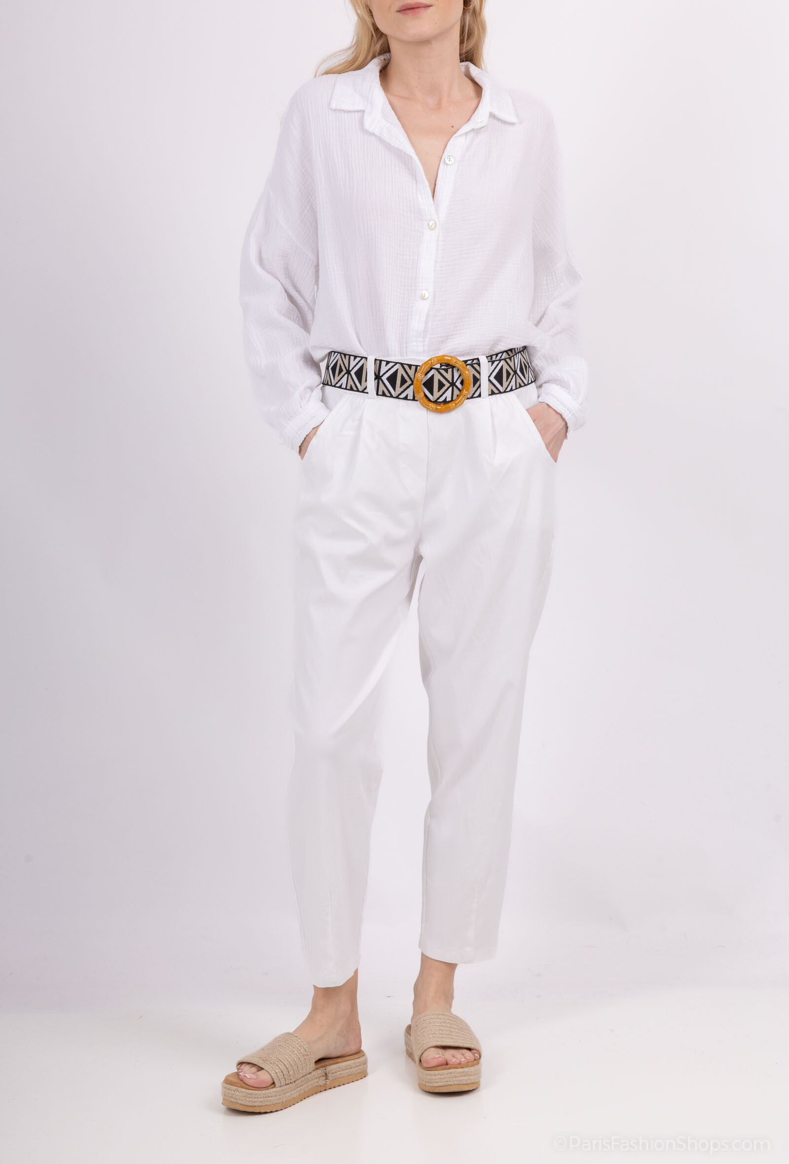 Wholesaler Charmante - Viscose stretch pants (Made in Italy)