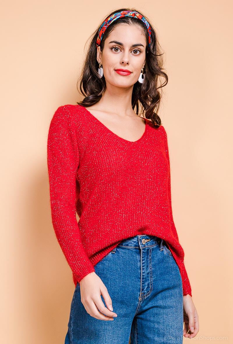 Wholesaler Charmante - Shiny mohair sweater (Made in Italy)