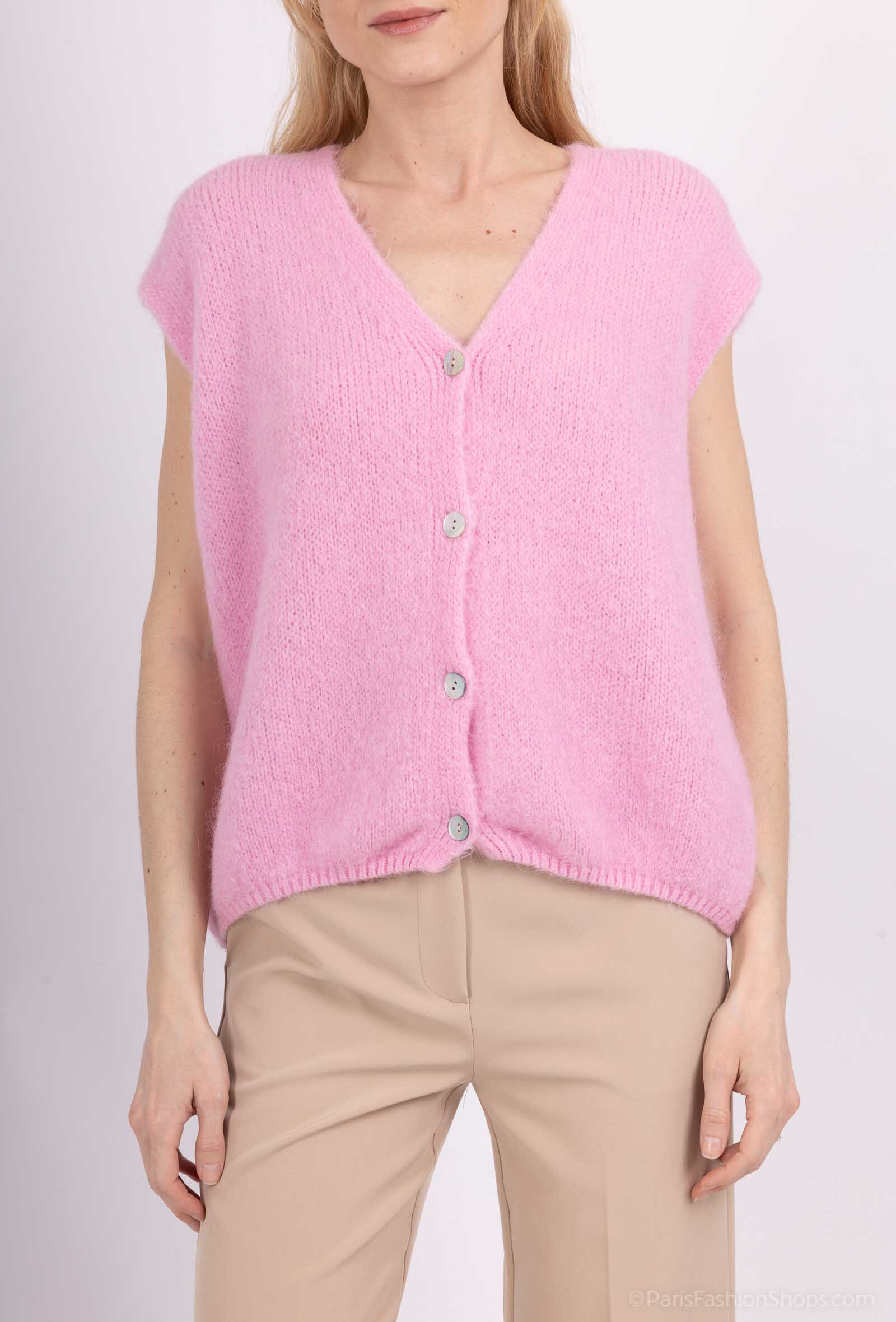 Wholesaler Charmante - Sleeveless alpaca sweater (Made in Italy)