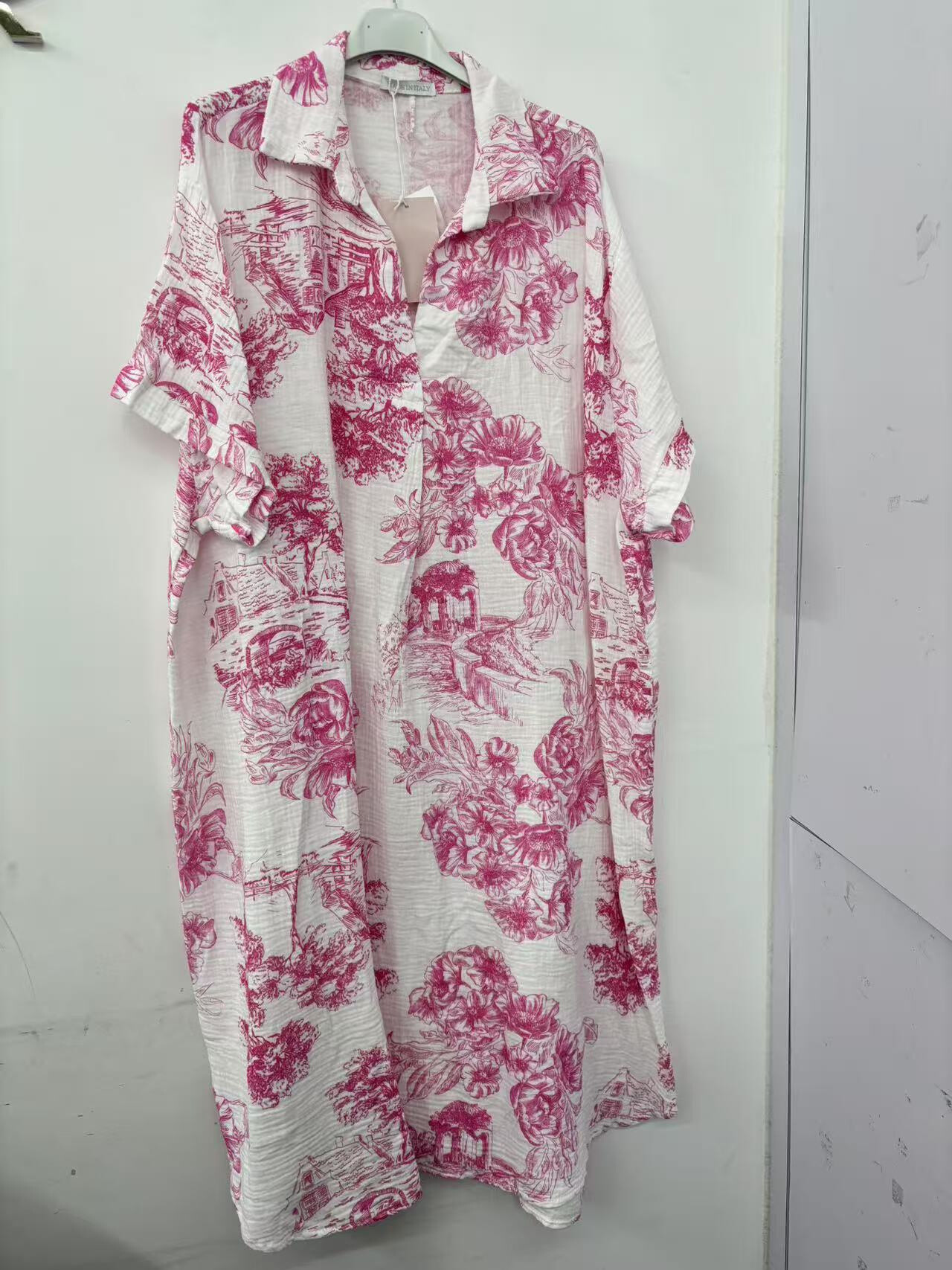 Wholesaler Charmante - Long cotton gauze dress (made in Italy)