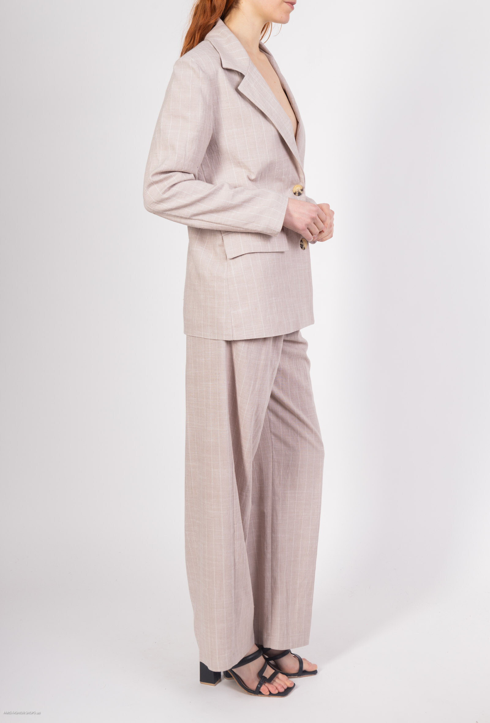 Pantalon Boss rayé - Taupe - 3 - grand format