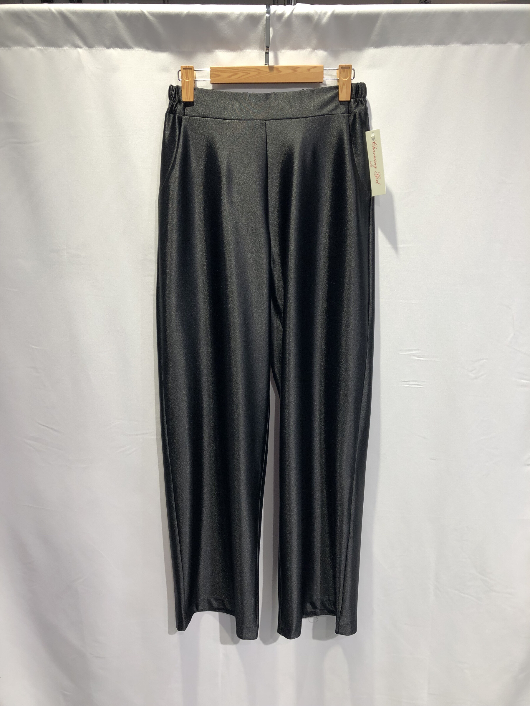 Satinhose - Schwarz - 1 - Großformat