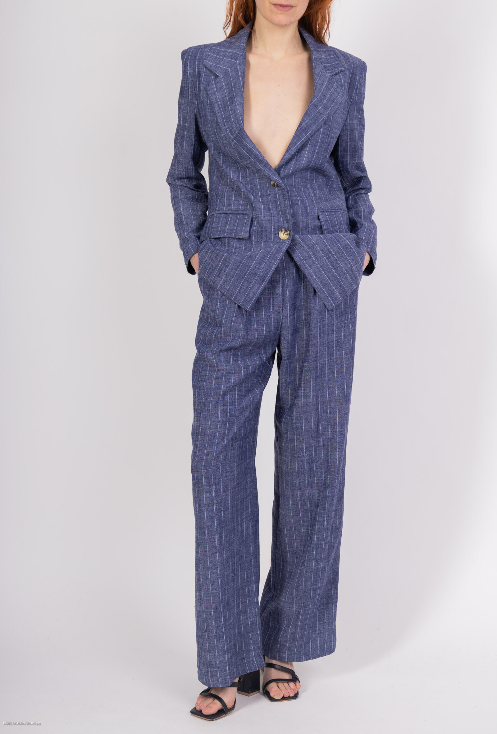 Gestreifte Bossjacke - jeans - 1 - Großformat