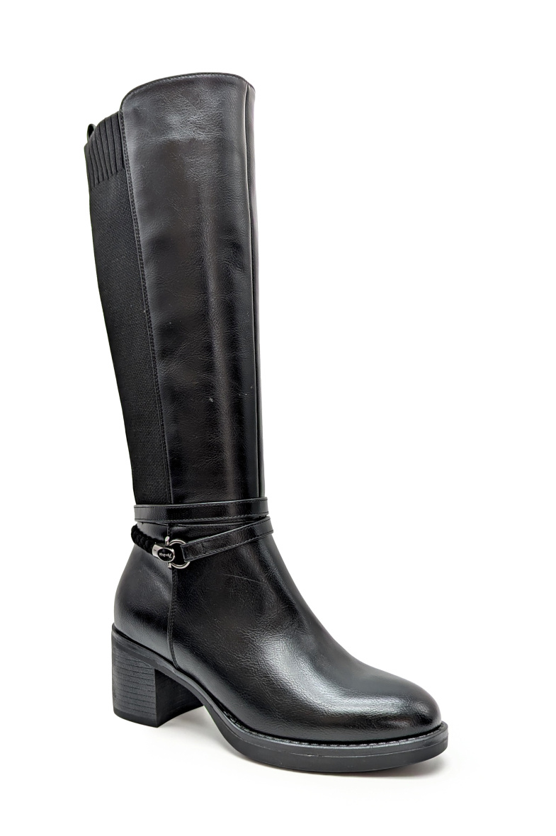 Grossiste CHC SHOES - Bottes à talon avec jolie boucle décorative