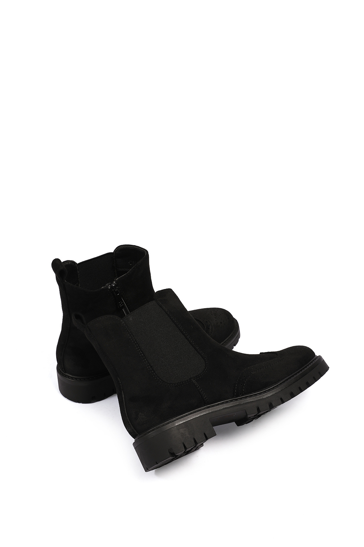 Wholesaler CHC SHOES - Chelsea Ankle Boots in Suede with Brogue Perforated Details