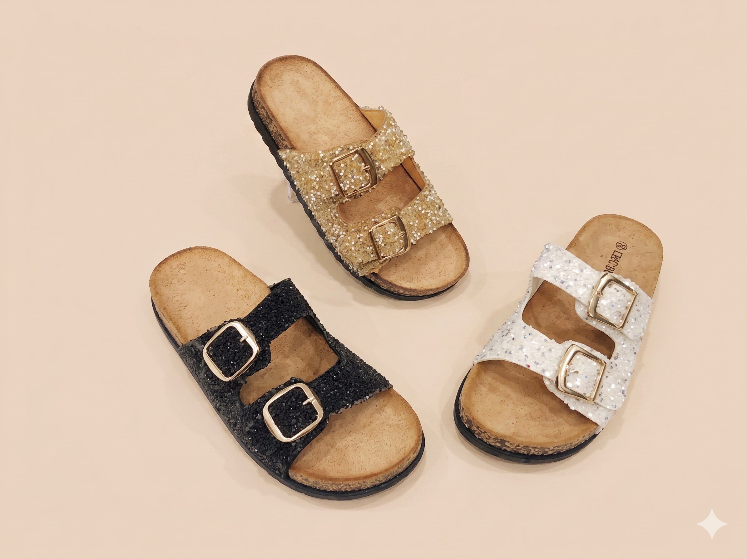 Großhändler CHC SHOES - Komplett Glitzernde Bequeme Sandalen mit Schnallen