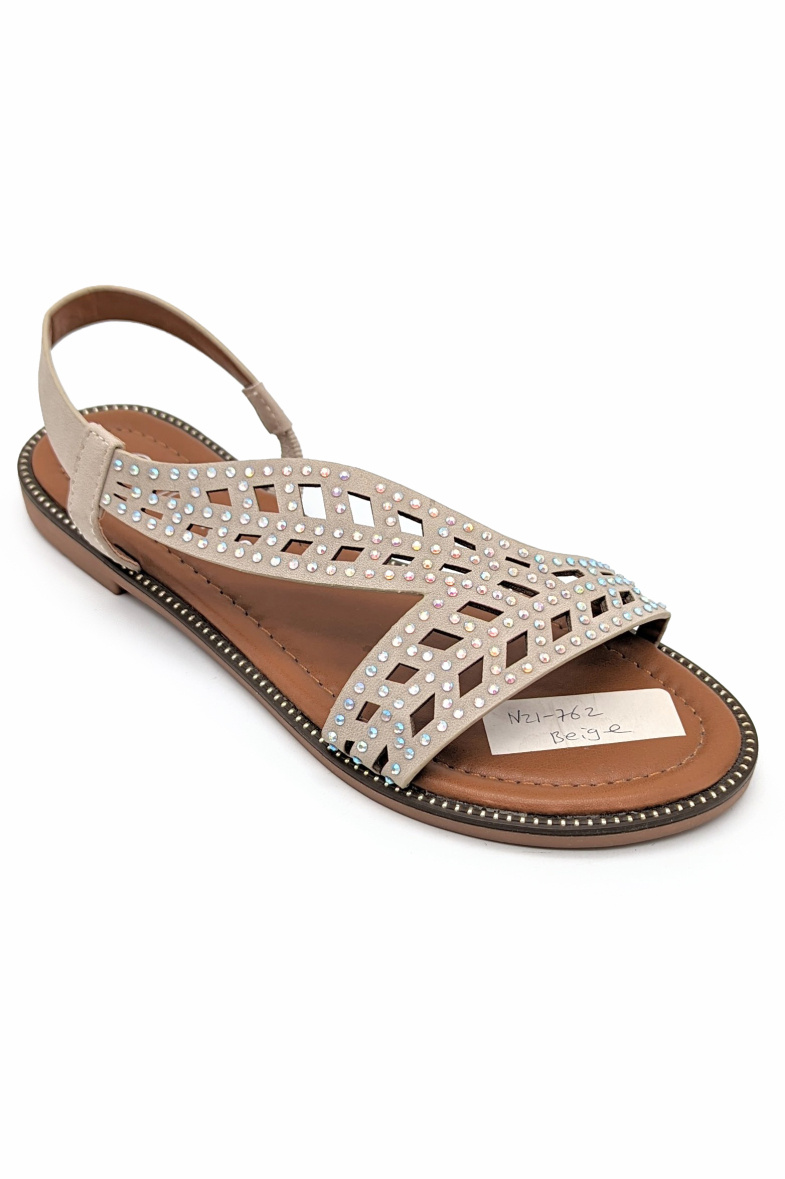 Wholesaler CHC SHOES - Flat sandals with strass on the strap