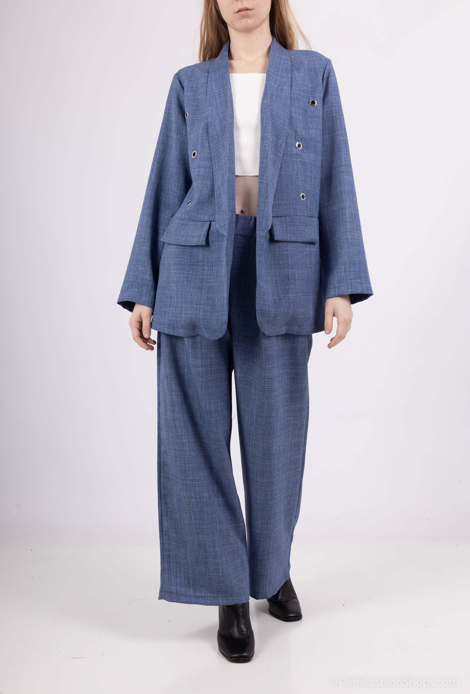 Mayorista CHEN MODE - Blazer elegante con rizos anillos