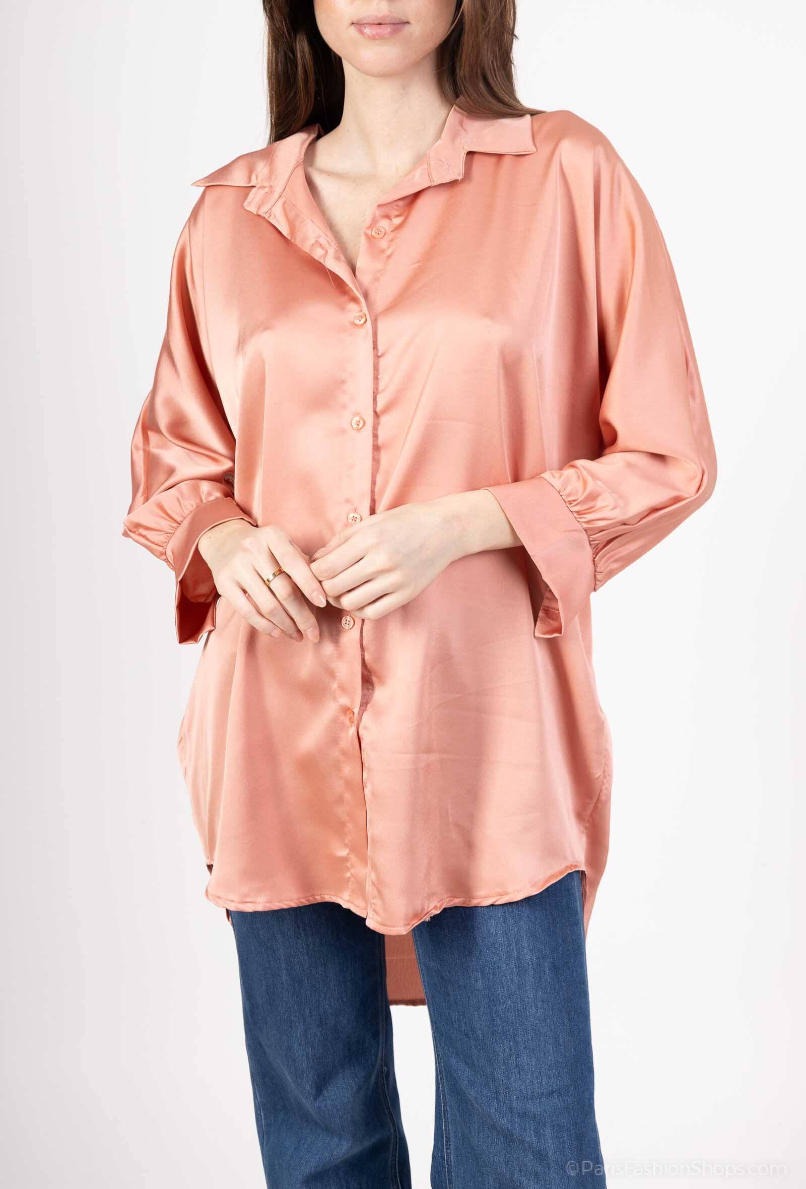 Wholesaler CHEN MODE - Satin shirt with bat, large size