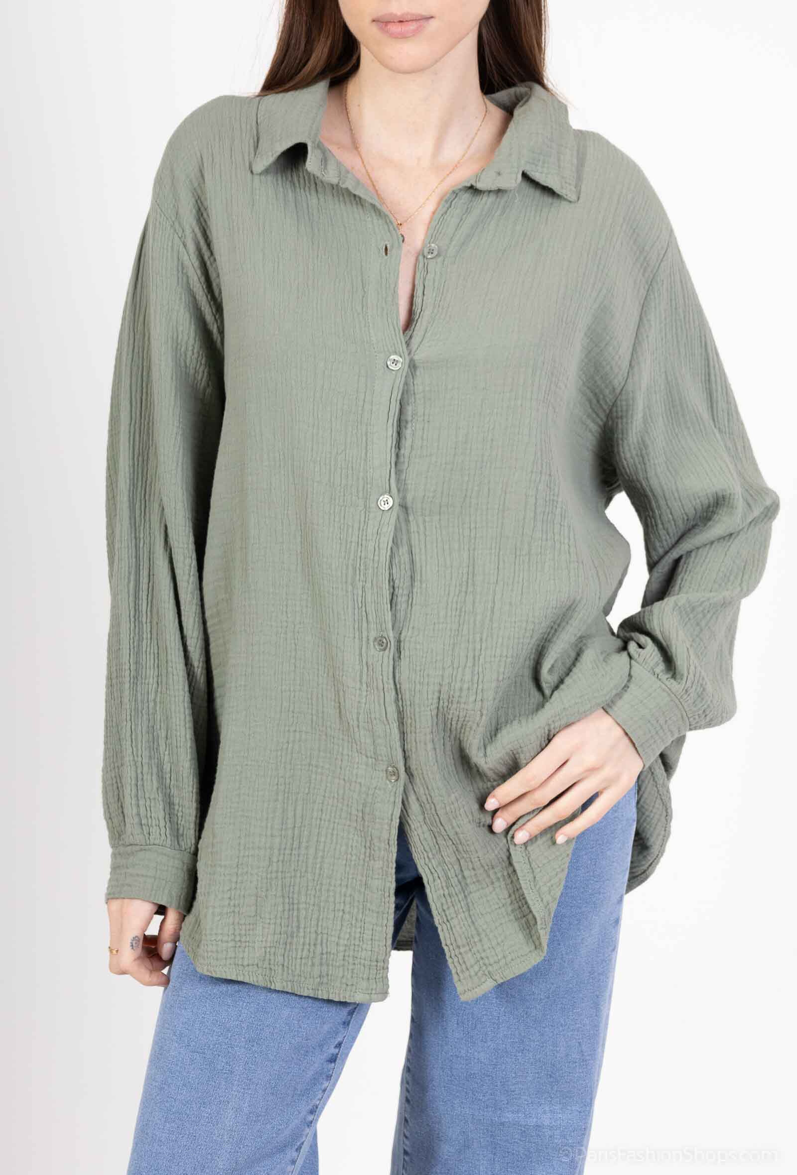 Wholesaler CHEN MODE - Cotton gauze shirt