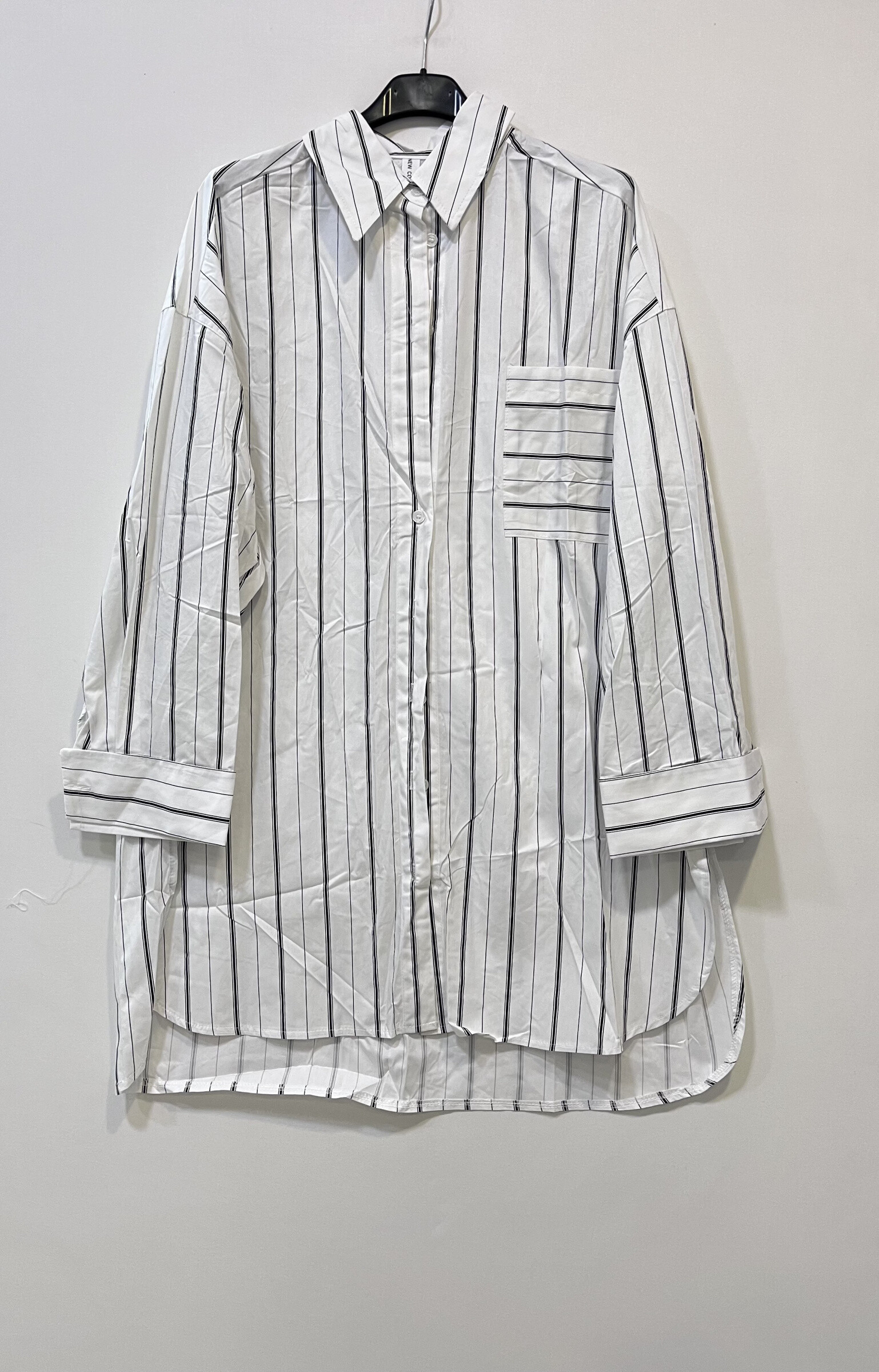 Mayorista CHEN MODE - Camisa a rayas de gran tamaño: algodón grueso y comodidad elegante
