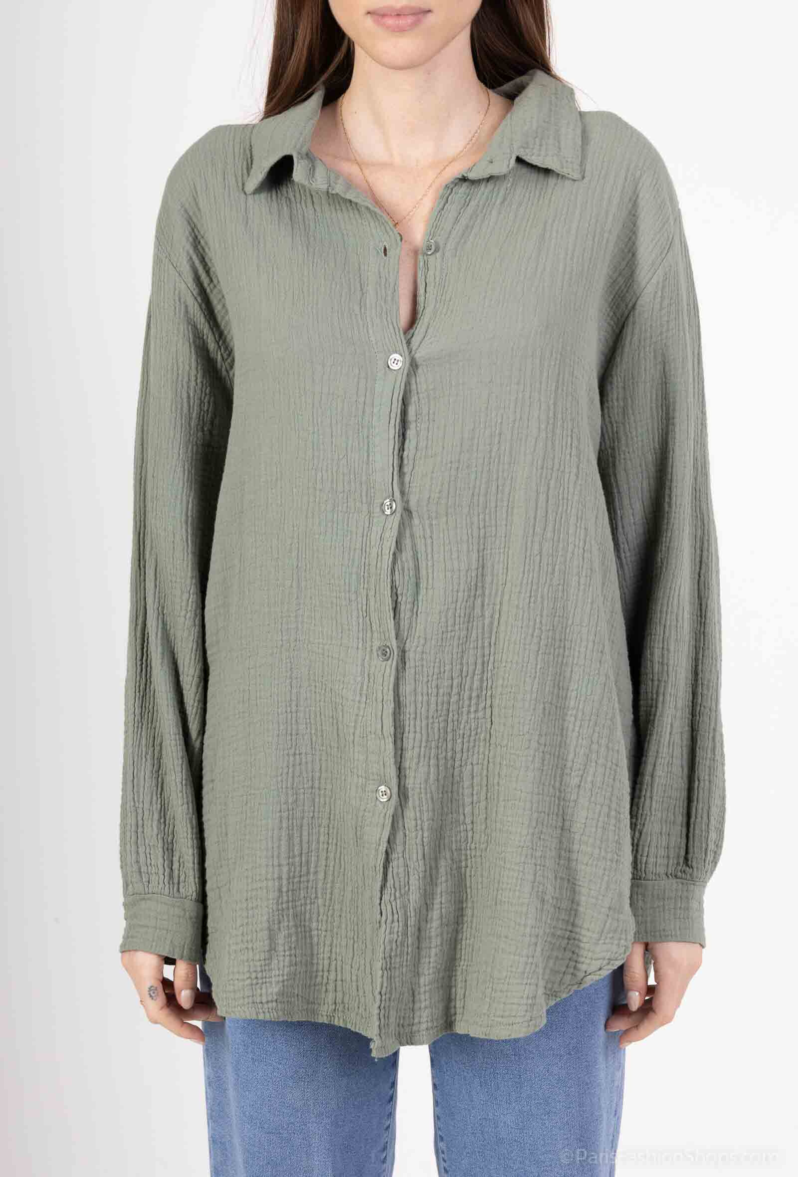 Wholesaler CHEN MODE - Cotton gauze shirt