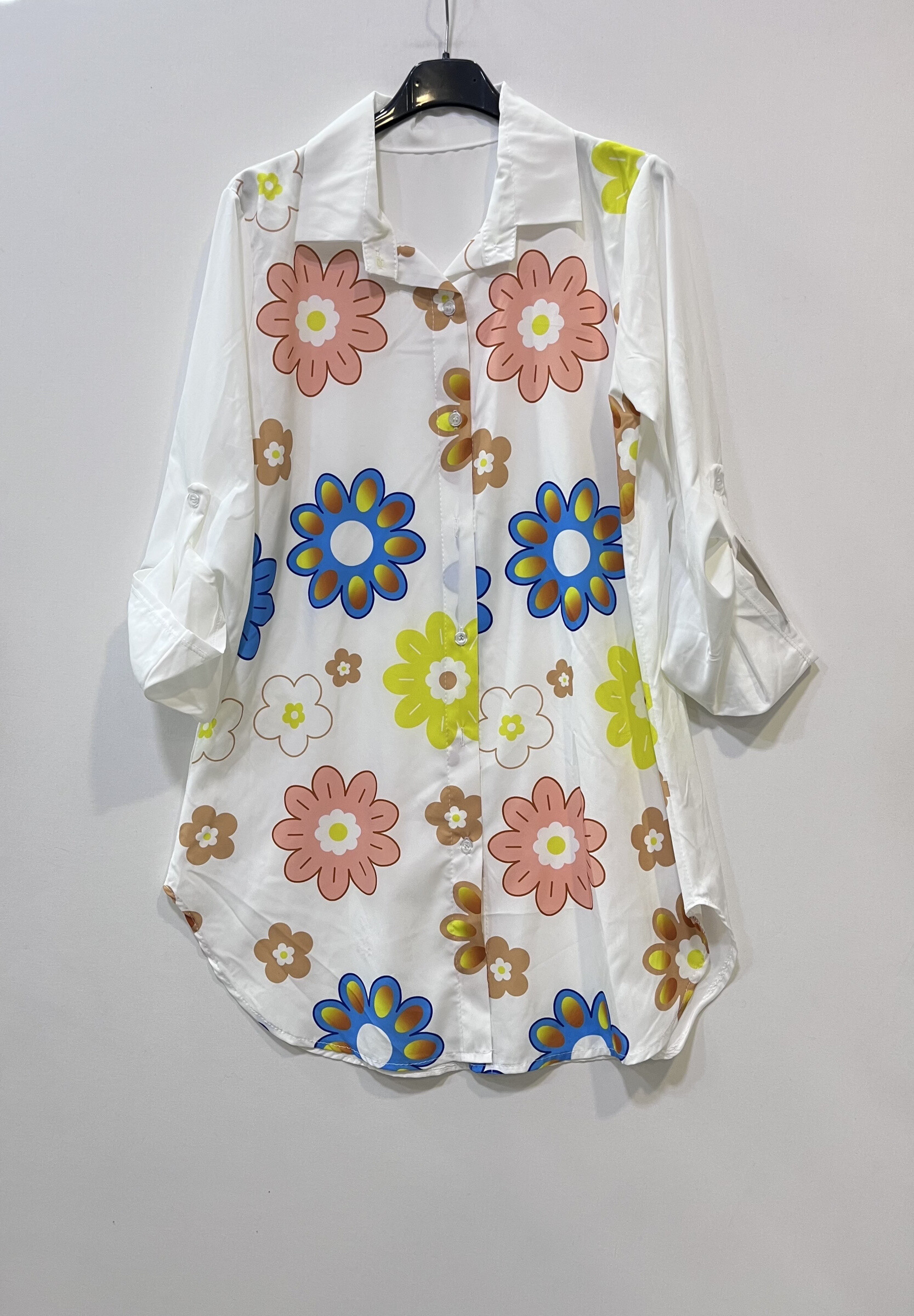 Mayorista CHEN MODE - Camisa sencilla de corte recto con estampado floral