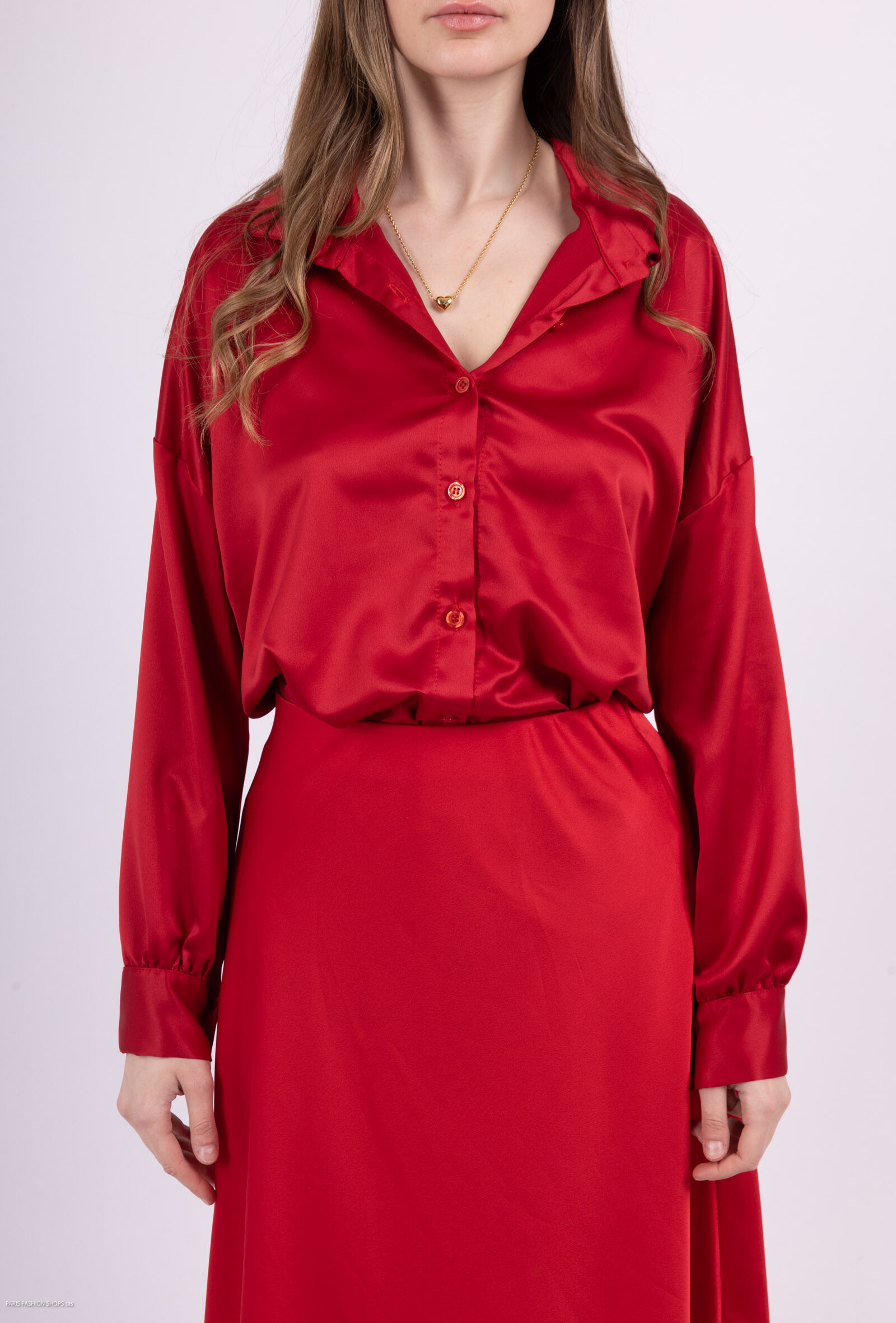 Mayorista CHEN MODE - Camisa de satén simple: elegancia y dulzura