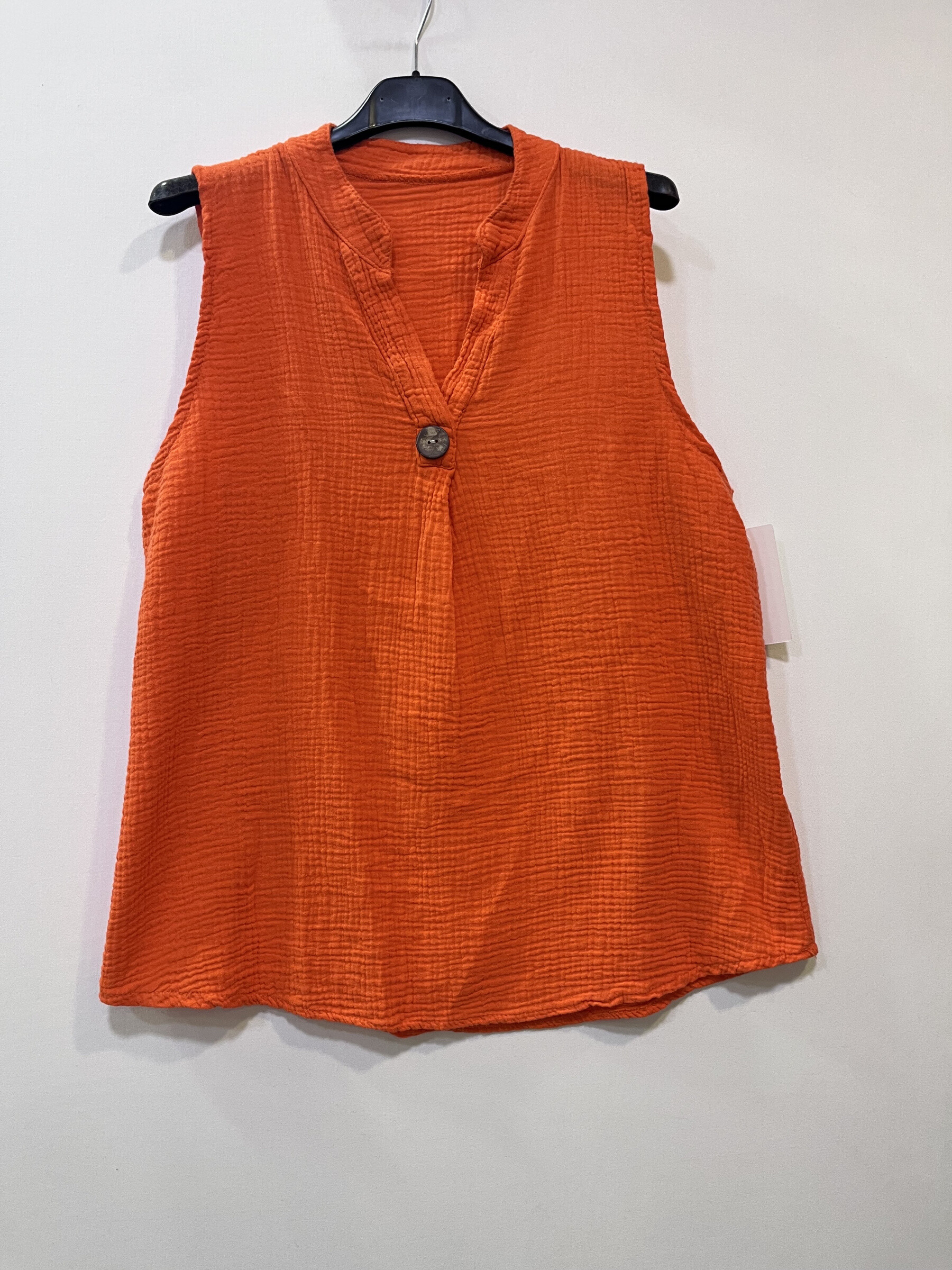 Großhändler CHEN MODE - Baumwollgaze -Tanktop - Licht, Natural und Ultra bequem