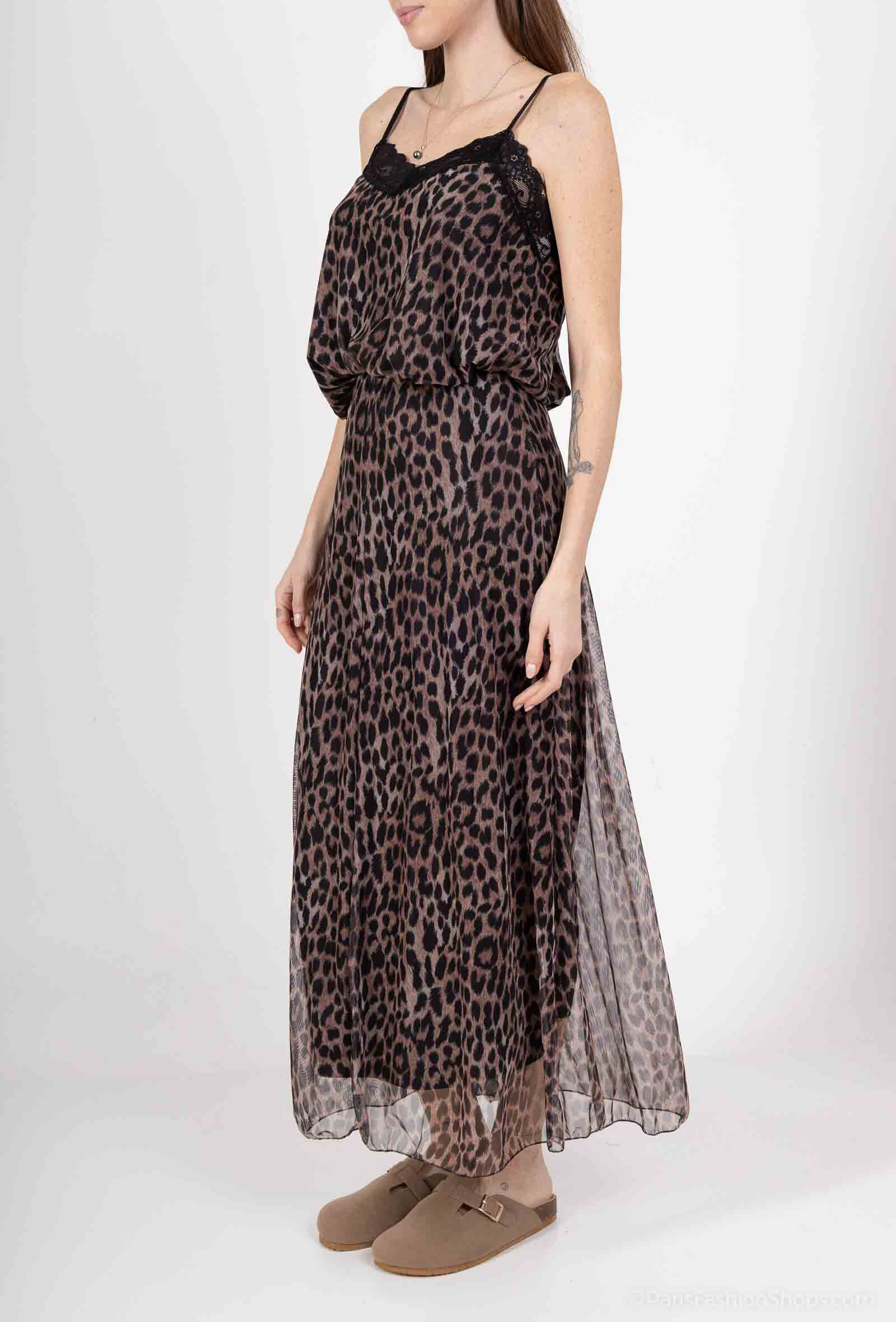 Wholesaler CHEN MODE - Skirt with leopard pattern and green gradient