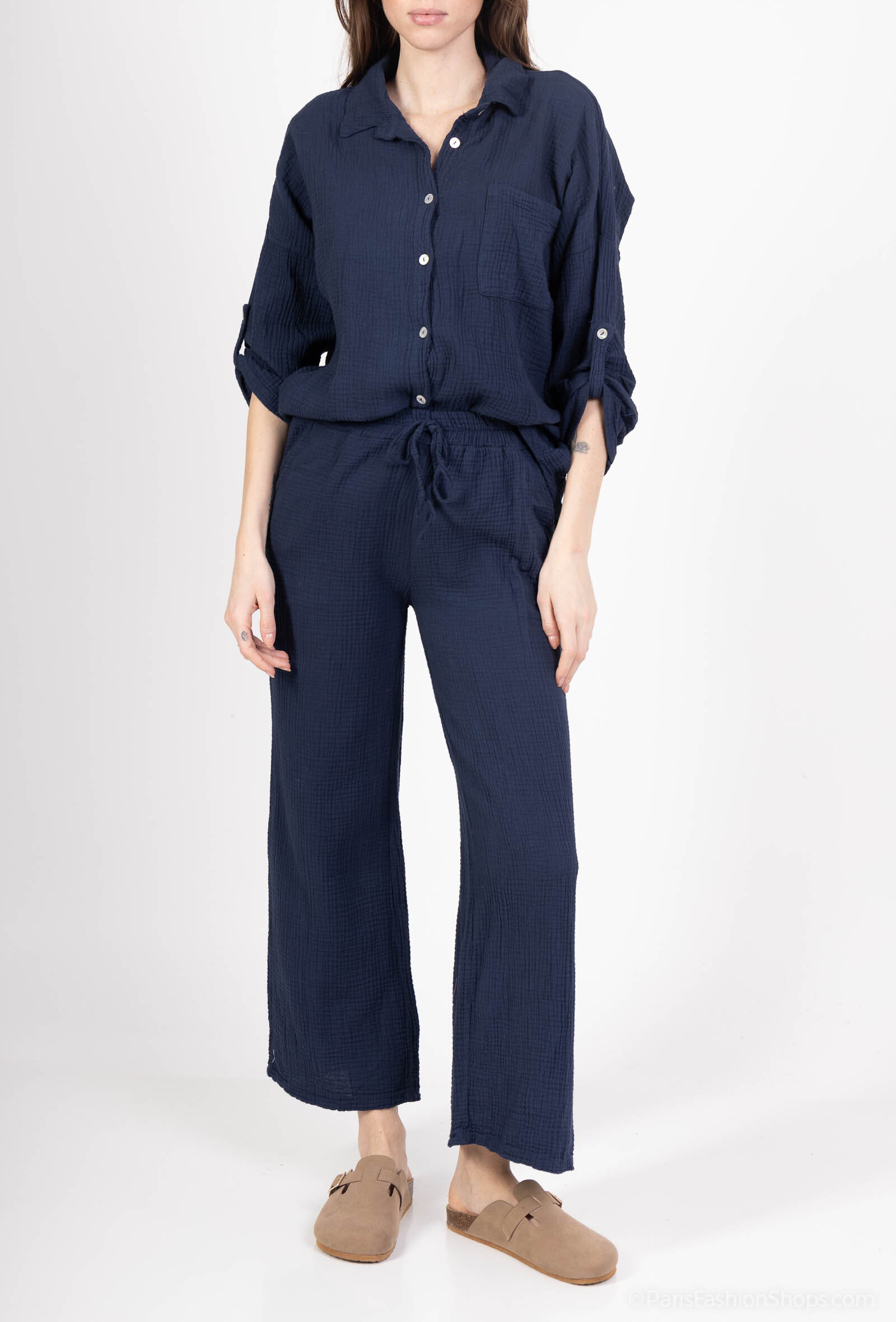 Wholesaler CHEN MODE - Simple set in cotton gauze