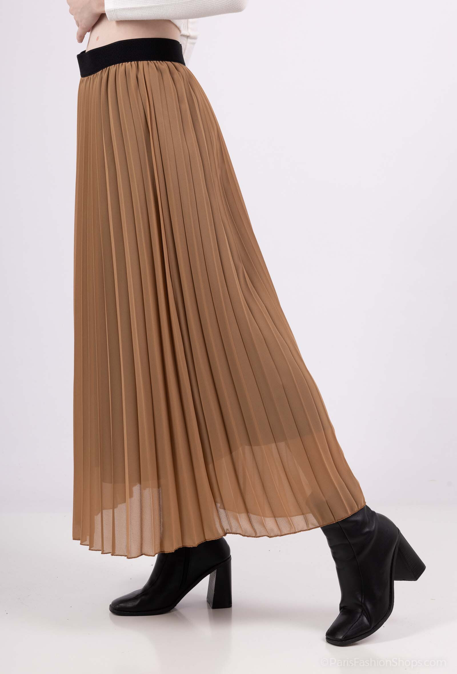 Wholesaler CHEN MODE - Long pleated lining skirt - Elegance and season trends