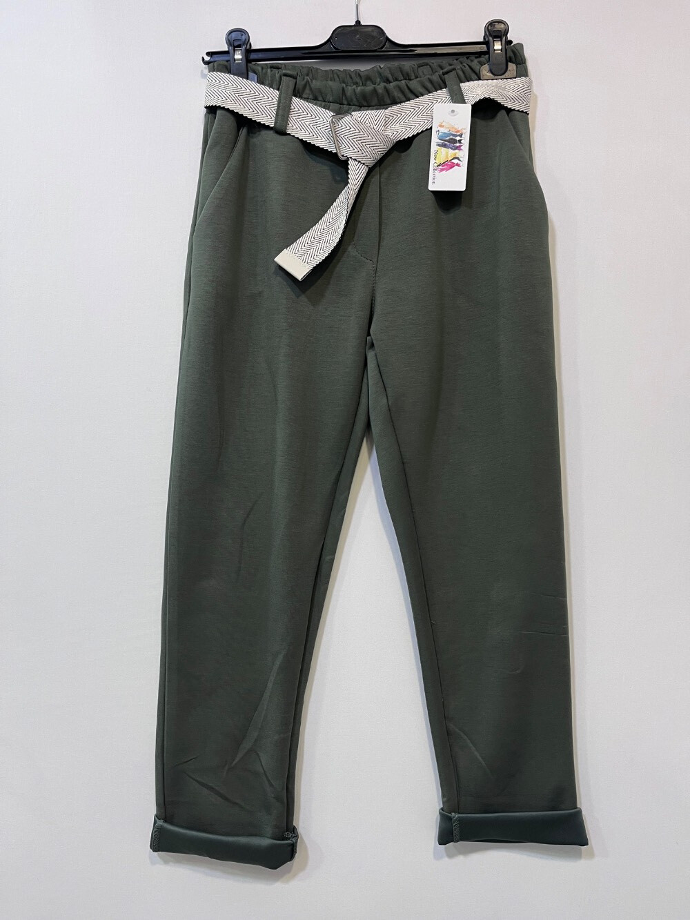 Wholesaler CHEN MODE - Soft fabric pants with simple belt