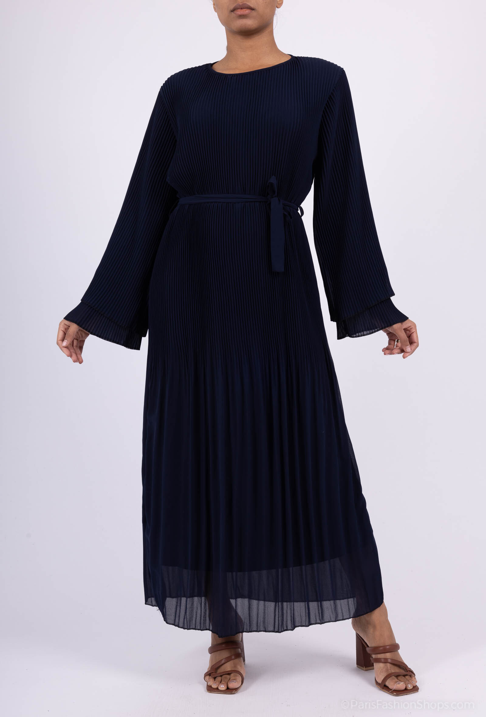 Wholesaler CHEN MODE - Adjustable long pleated dress