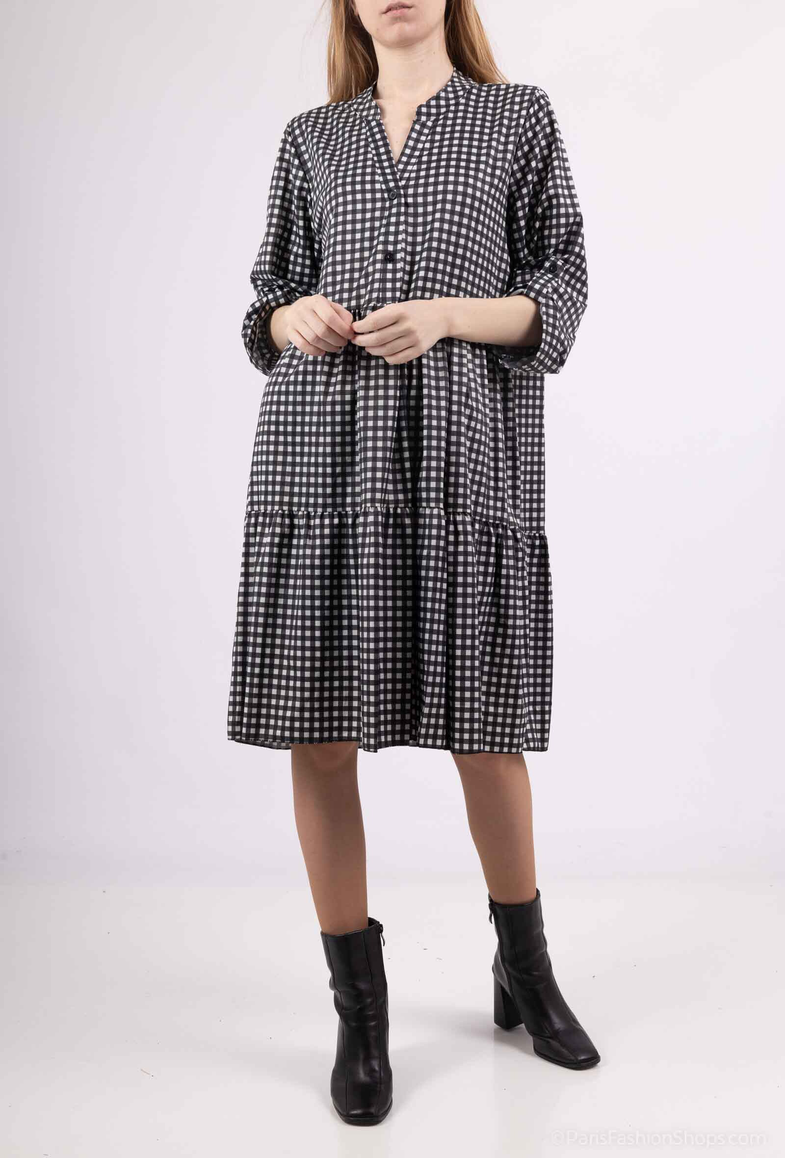 Wholesaler CHEN MODE - Dress with small tiles - Elegance and comfort