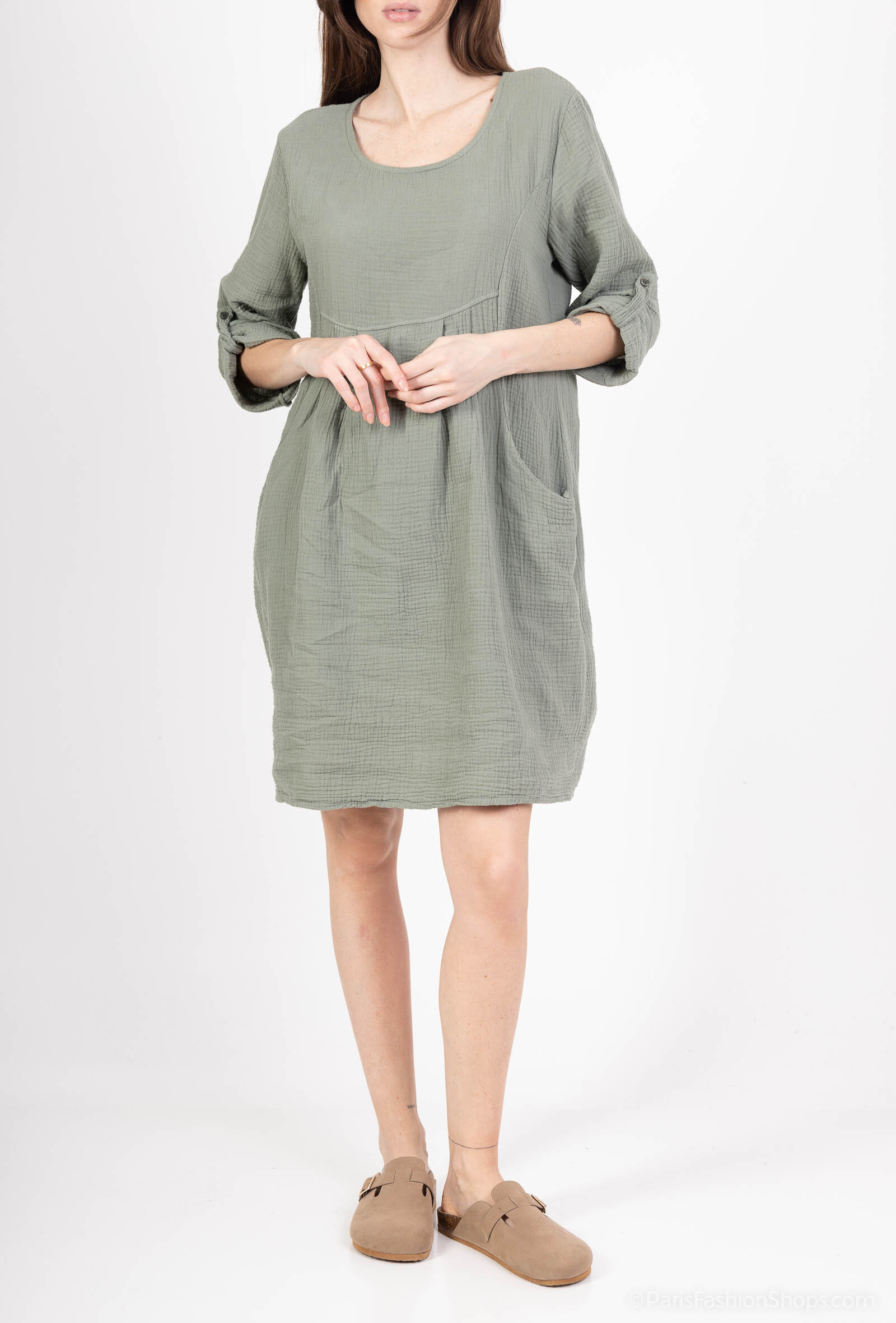 Wholesaler CHEN MODE - Cotton gauze dress