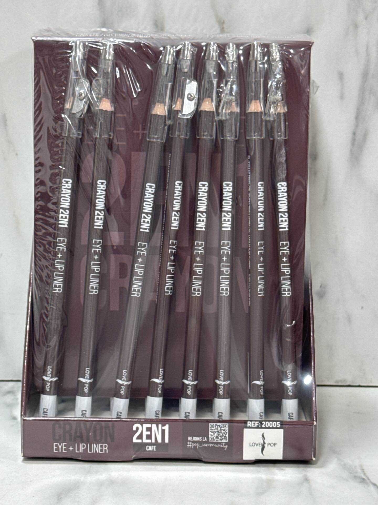 Grossiste Chere Suzanne - Crayon à Lèvre café 2en 1