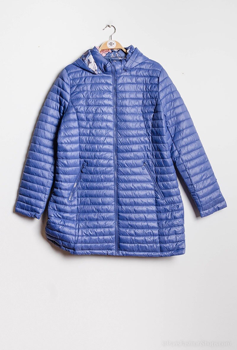 Wholesaler Cherry Berry - Women's reversible down jacket with detachable mid-length hood