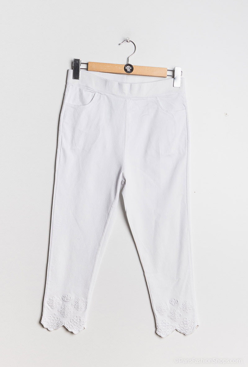 Wholesaler Cherry Berry - Women's pants with lace jeans