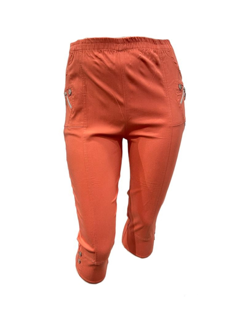 Wholesaler Cherry Berry - Women's cropped pants with elastic waist