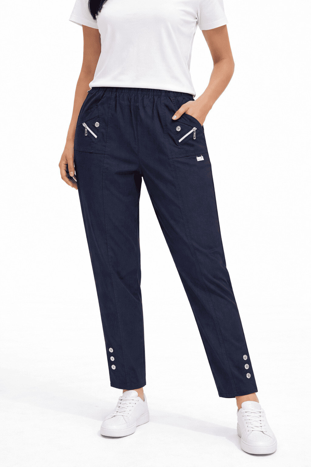 Grossiste Cherry Berry - Pantalon taille élastique femme