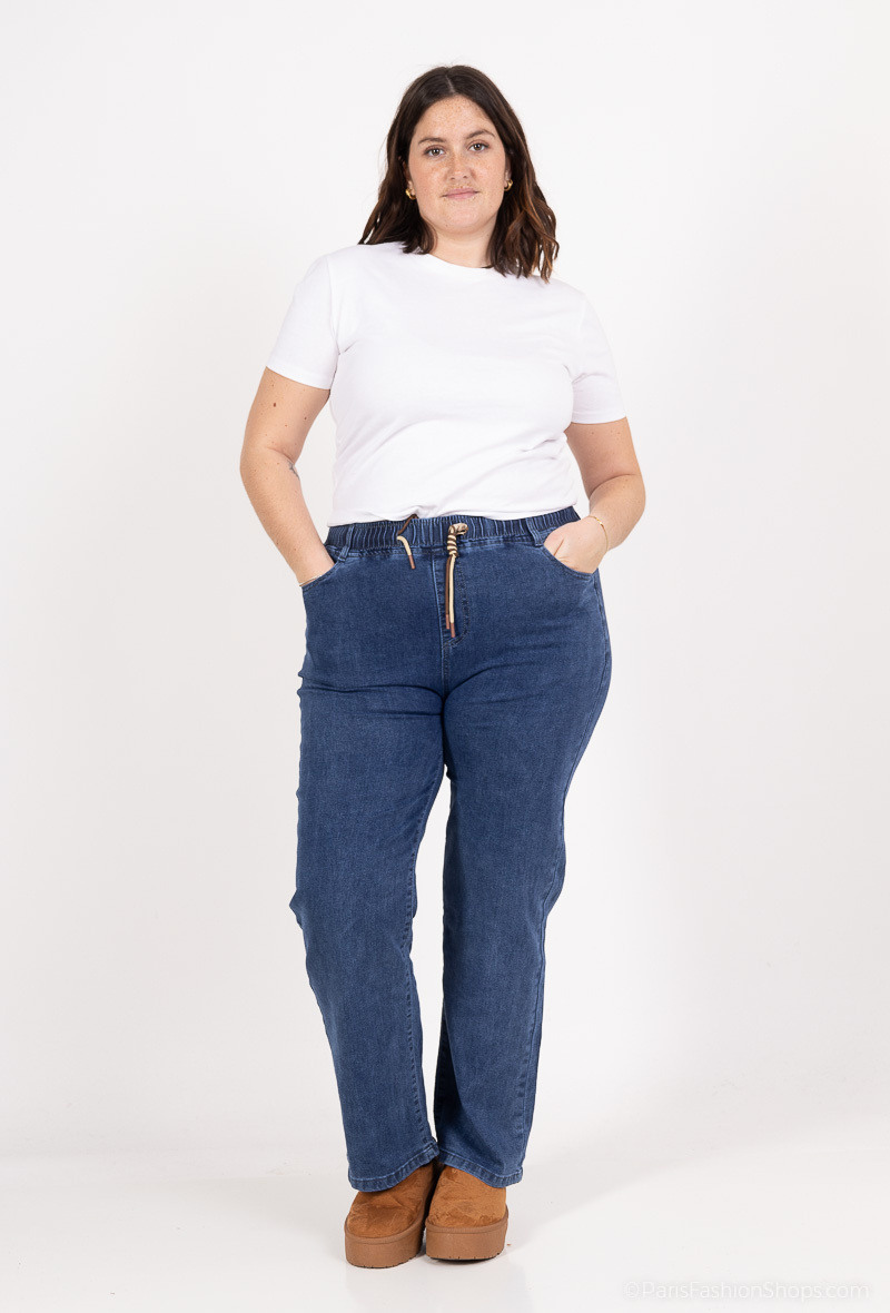 Grossiste Cherry Berry - Pantalon jean taille élastique
