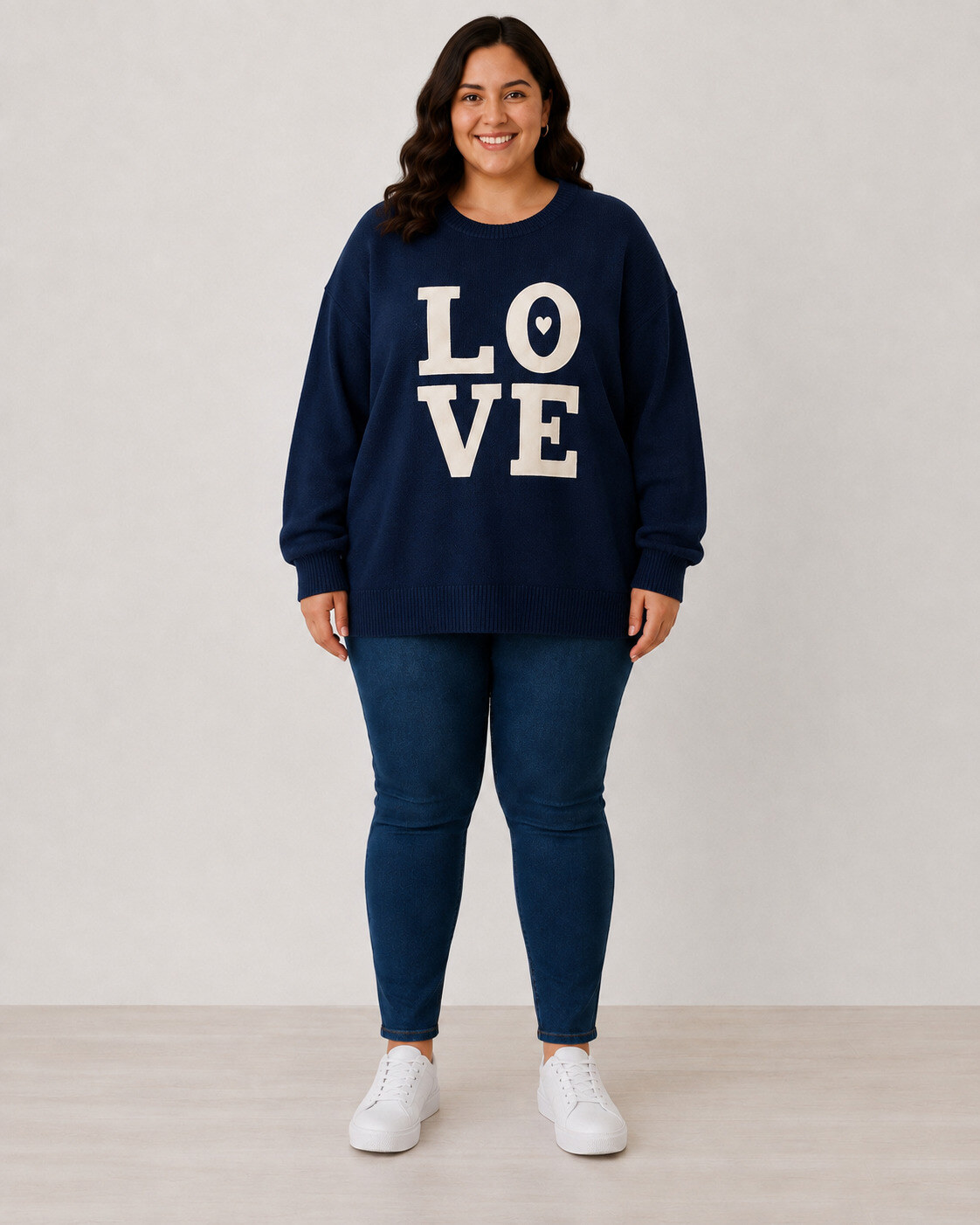 Grossista Cherry Berry - Maglione taglia grande LOVE – Rif. P11847
