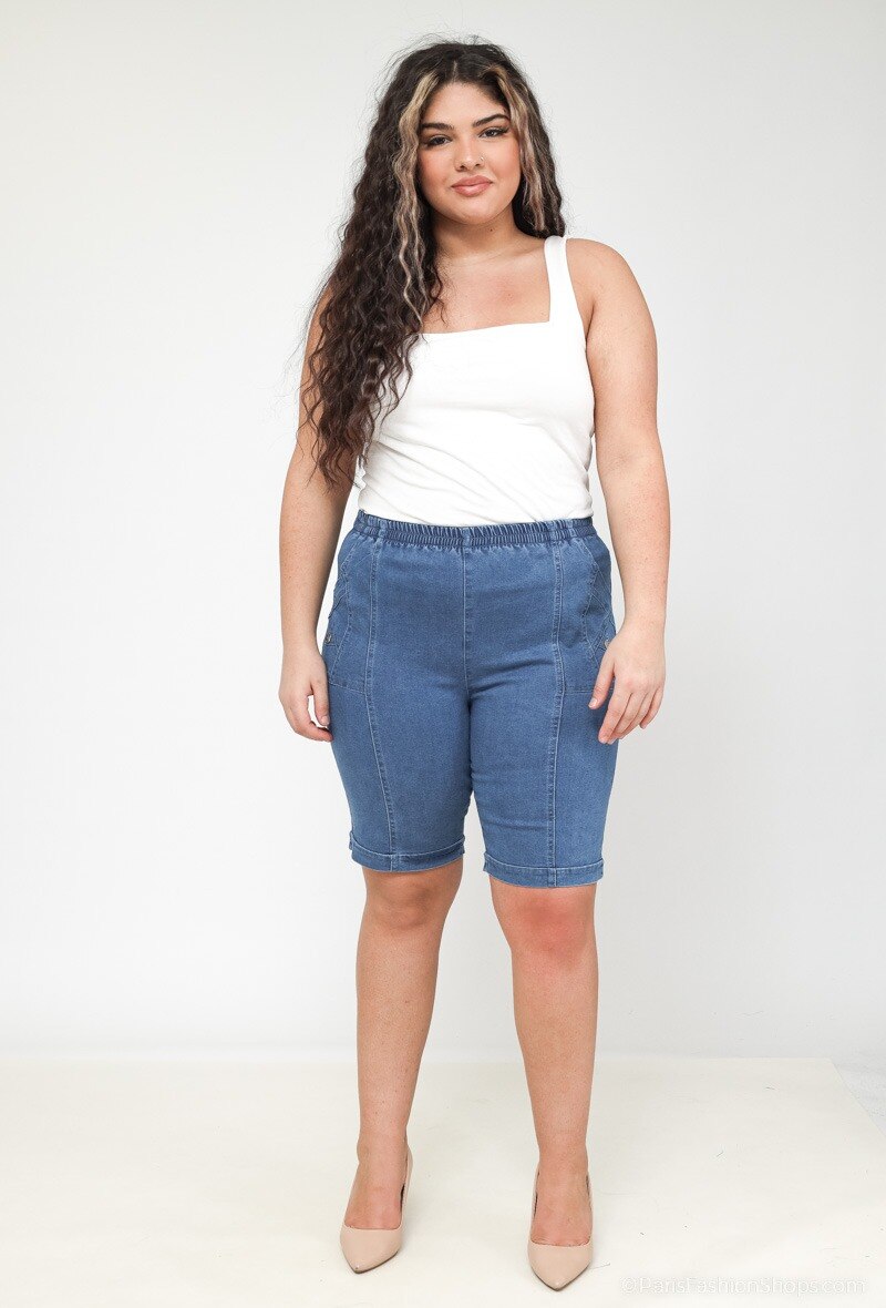 Wholesaler Cherry Berry - Elastic waist denim short