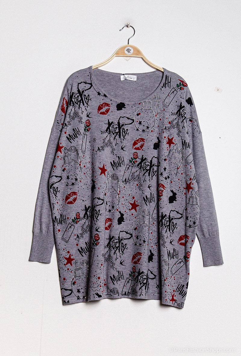 Wholesaler Cherry Bloom Grande Taille - PULL