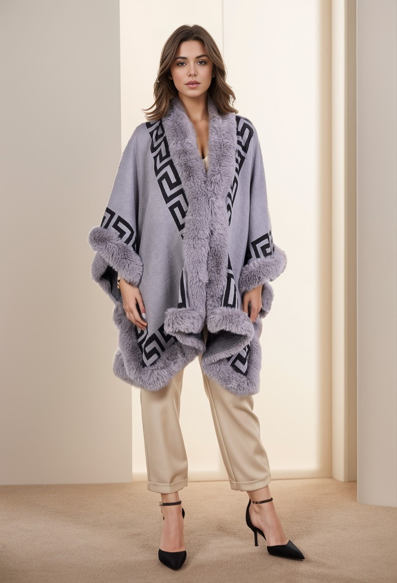 Wholesaler Cherry Koko - Patterned fur cape